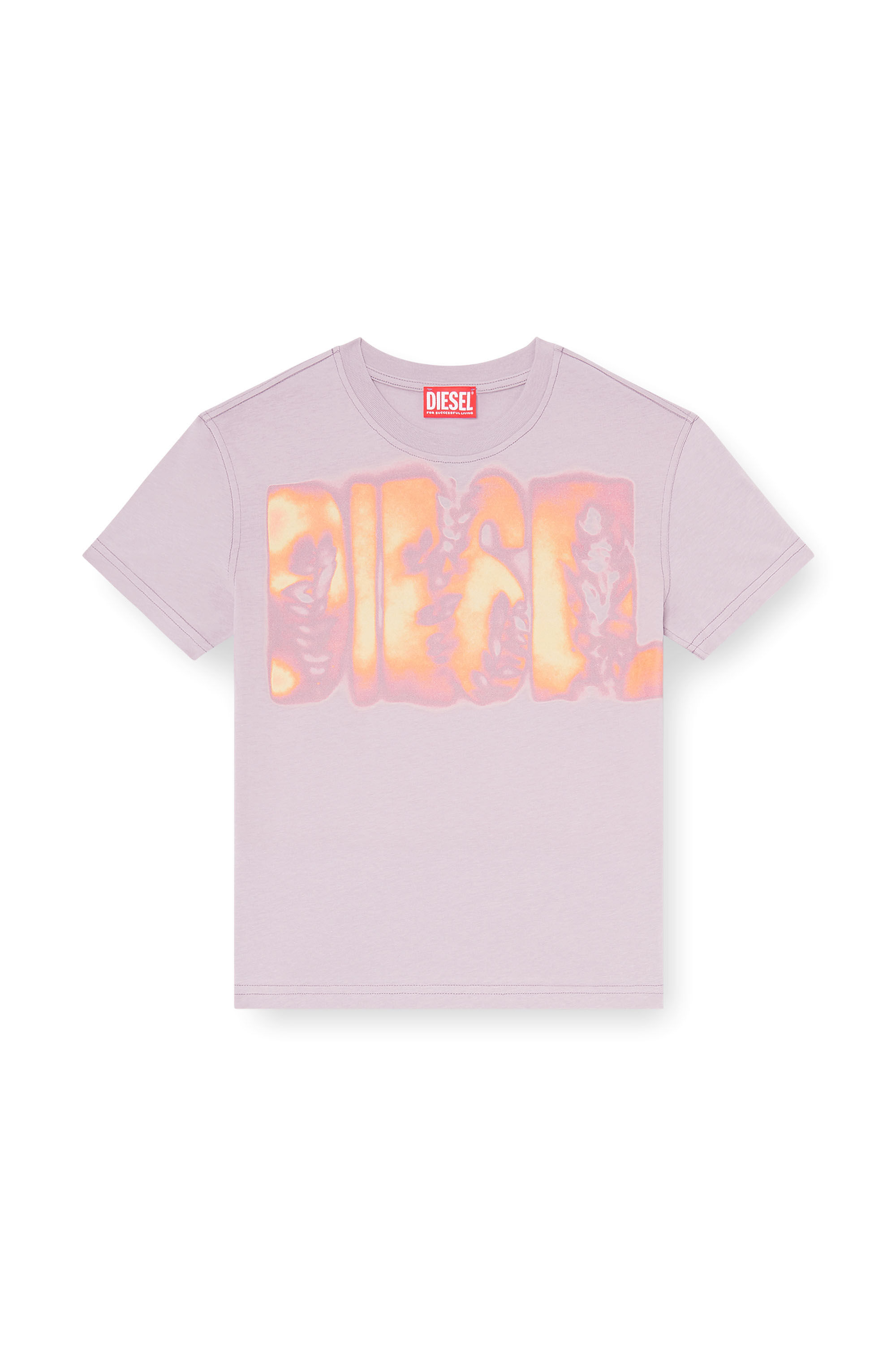 Diesel - T-ILA-AA3, Woman's Slim jersey T-shirt with graphic print in Lilac - 2