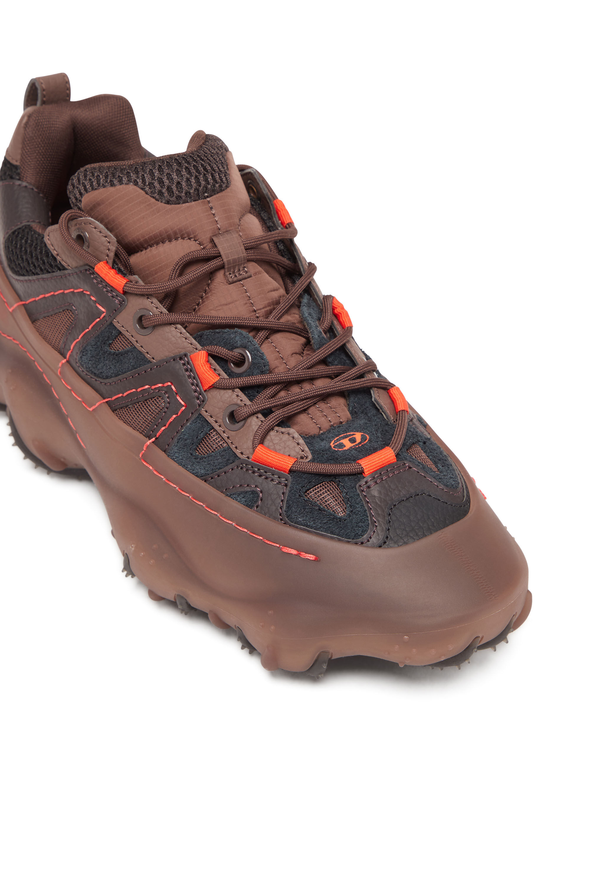 Diesel - S-PROTOTYPE P1, Man S-Prototype P1-Low-top sneakers with rubber overlay in Brown - Image 6