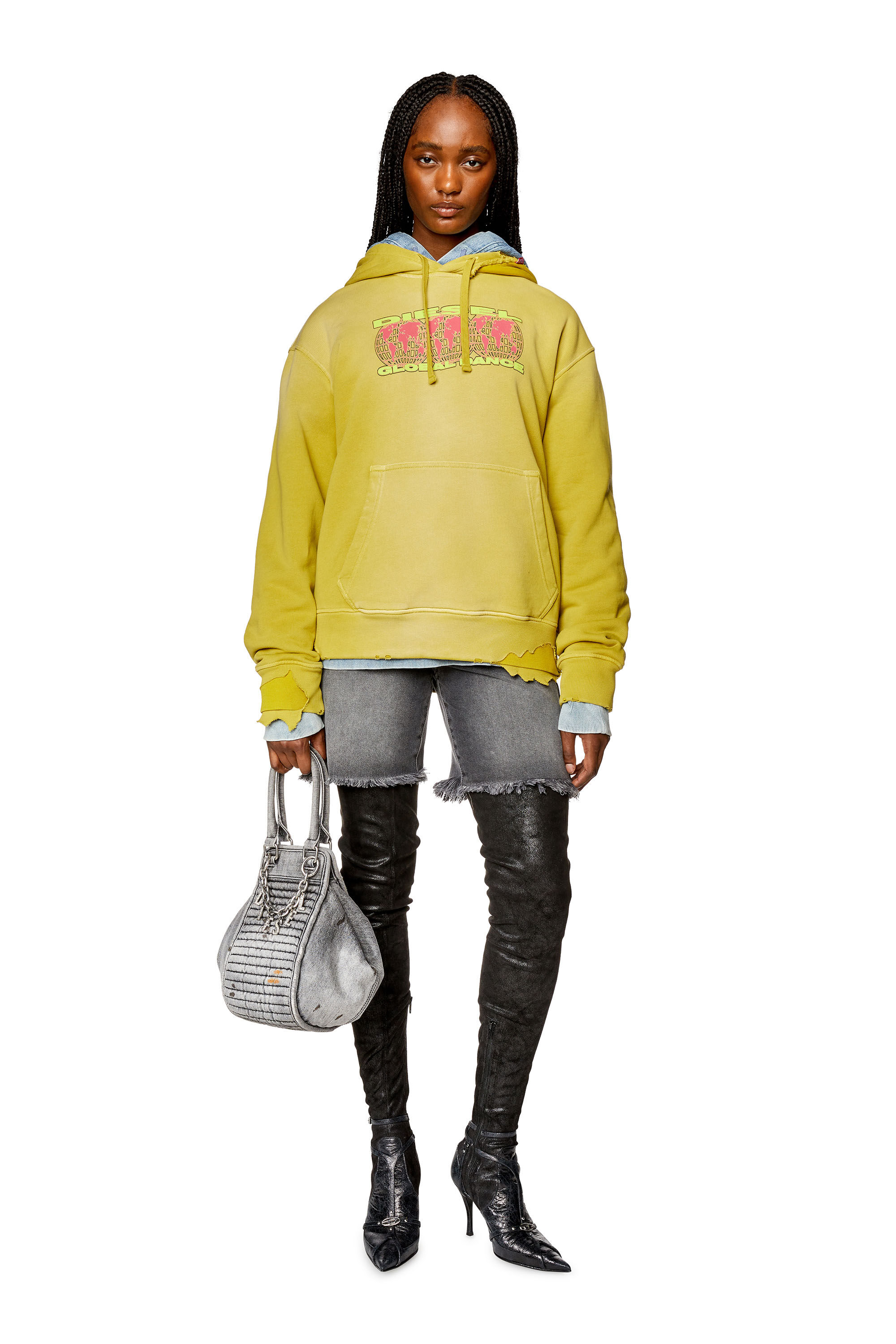 Diesel - F-MAXINNE-HOOD-DOB, Yellow - Image 1