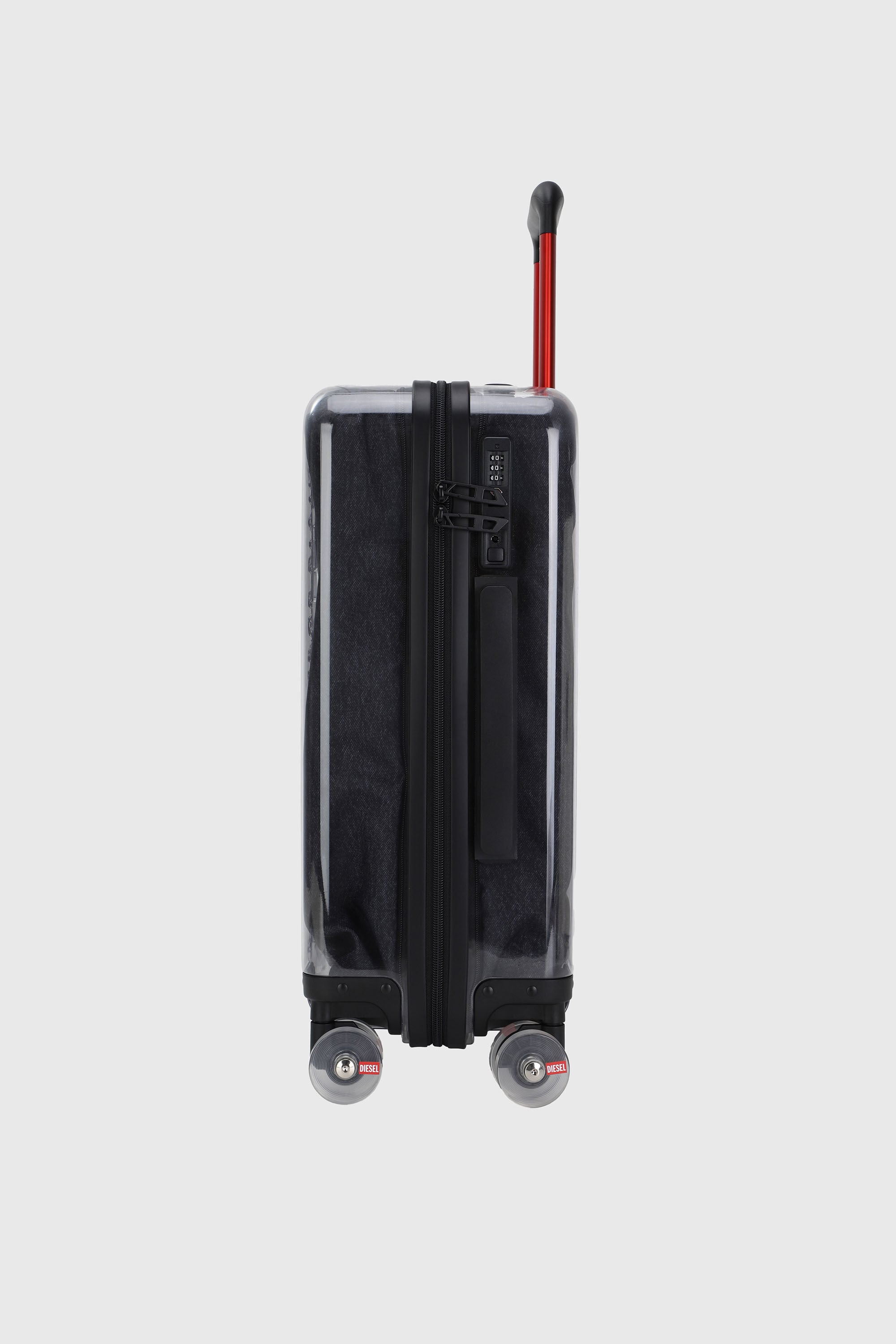 Diesel - LU0036 HARD LUGGAGE - DSL009, Unisex's Transparent logo suitcase size S in Black - 4