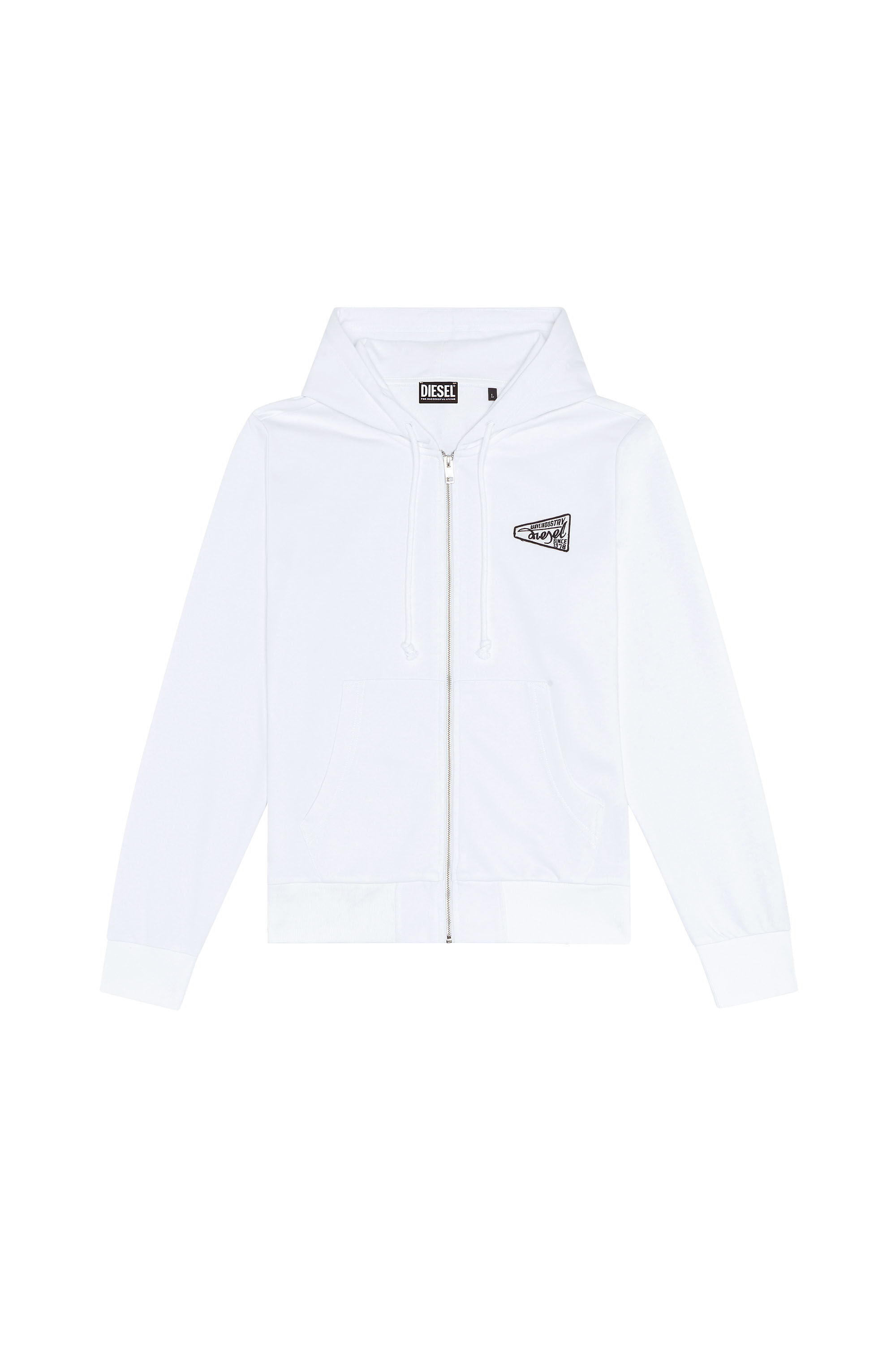 Diesel - S-GINN-HOOD-ZIP-K8, White - Image 2