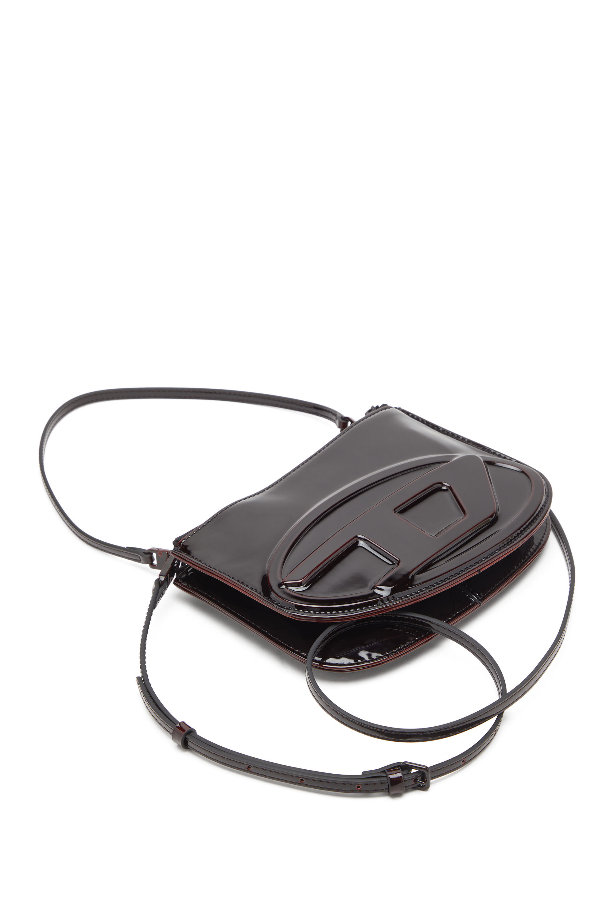 Diesel - 1DR TWIN, Woman's 1DR Twin-Double-pouch shoulder bag in liquid PU in Burgundy - 2