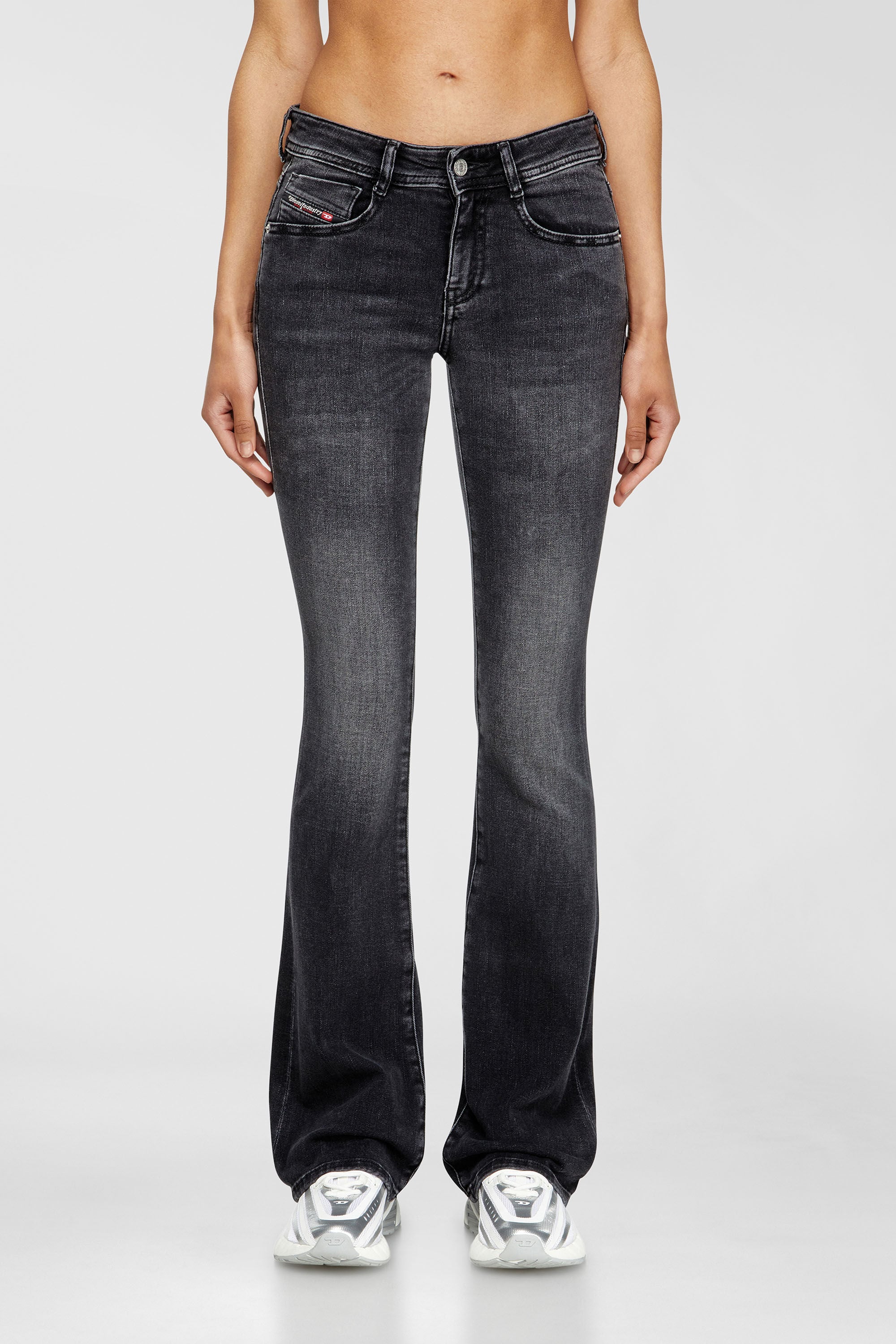 Diesel - Woman's Bootcut Jeans 1969 D-Ebbey 0DBDN, Black/Dark grey - 2