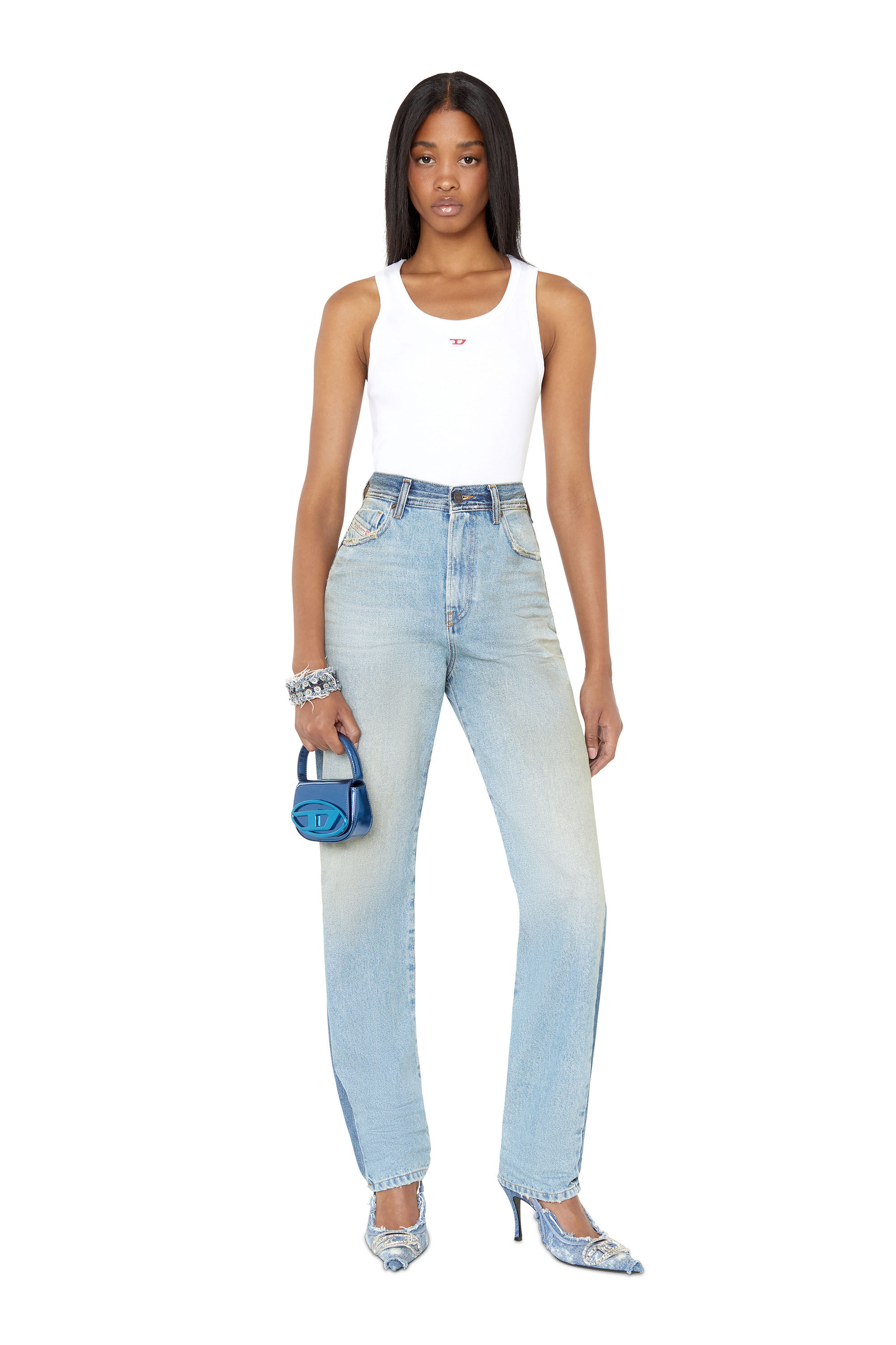 Diesel - 1956 D-Tulip 09E21 Straight Jeans, Light Blue - Image 1