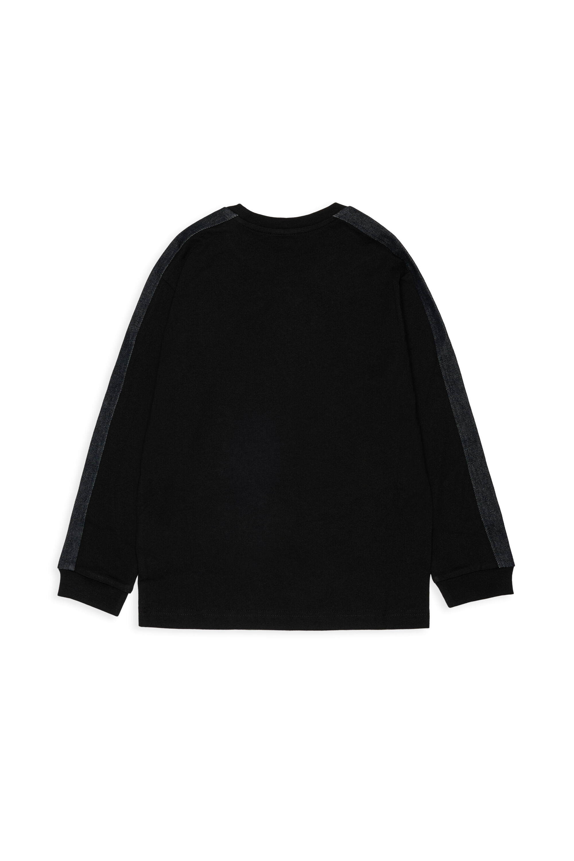Diesel - TEAN OVER, Man's Long-sleeve T-shirt with logo and contrast bands in Black - 2