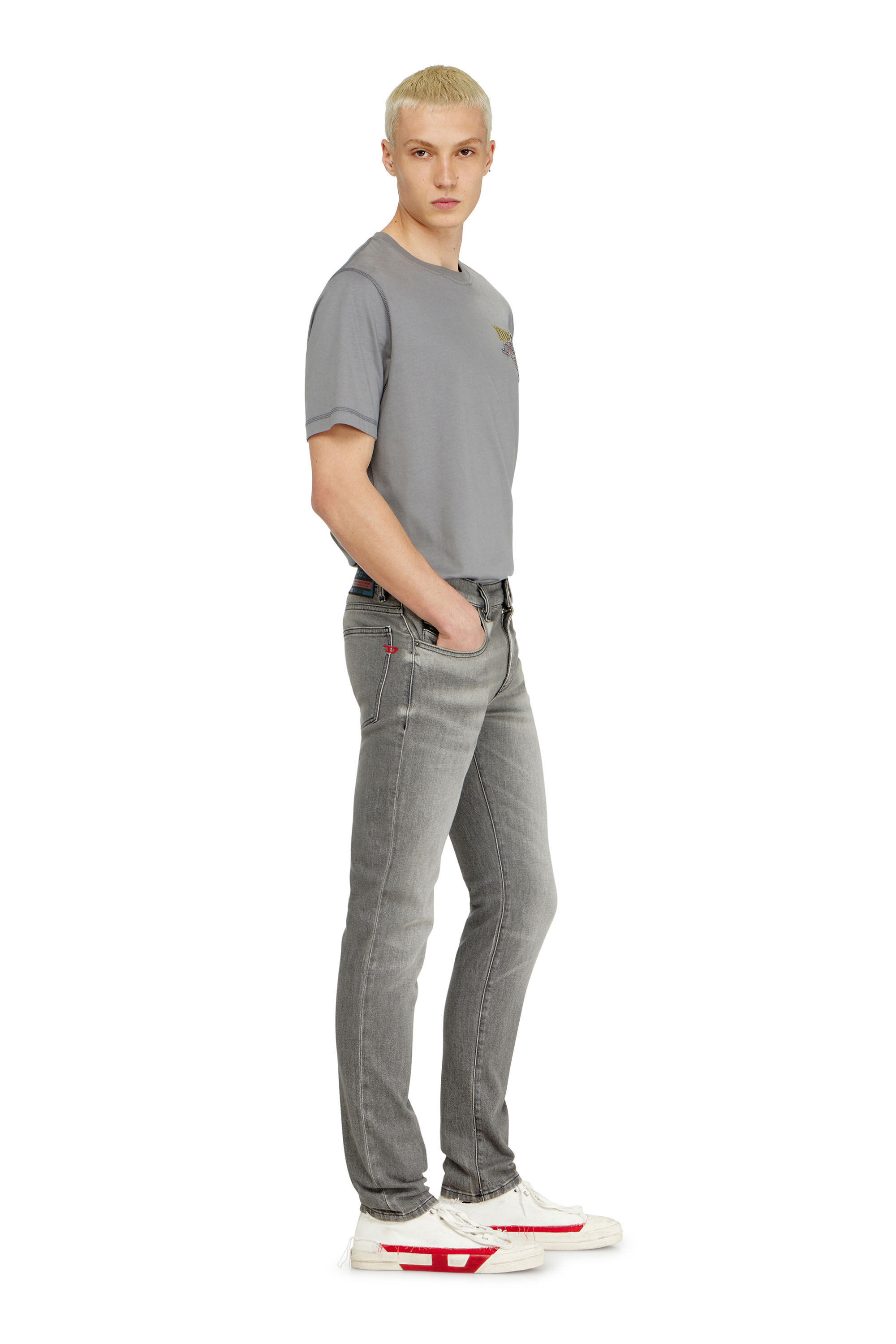 Diesel - Man's Slim Jeans 2019 D-Strukt 0KBBL, Light Grey - 2