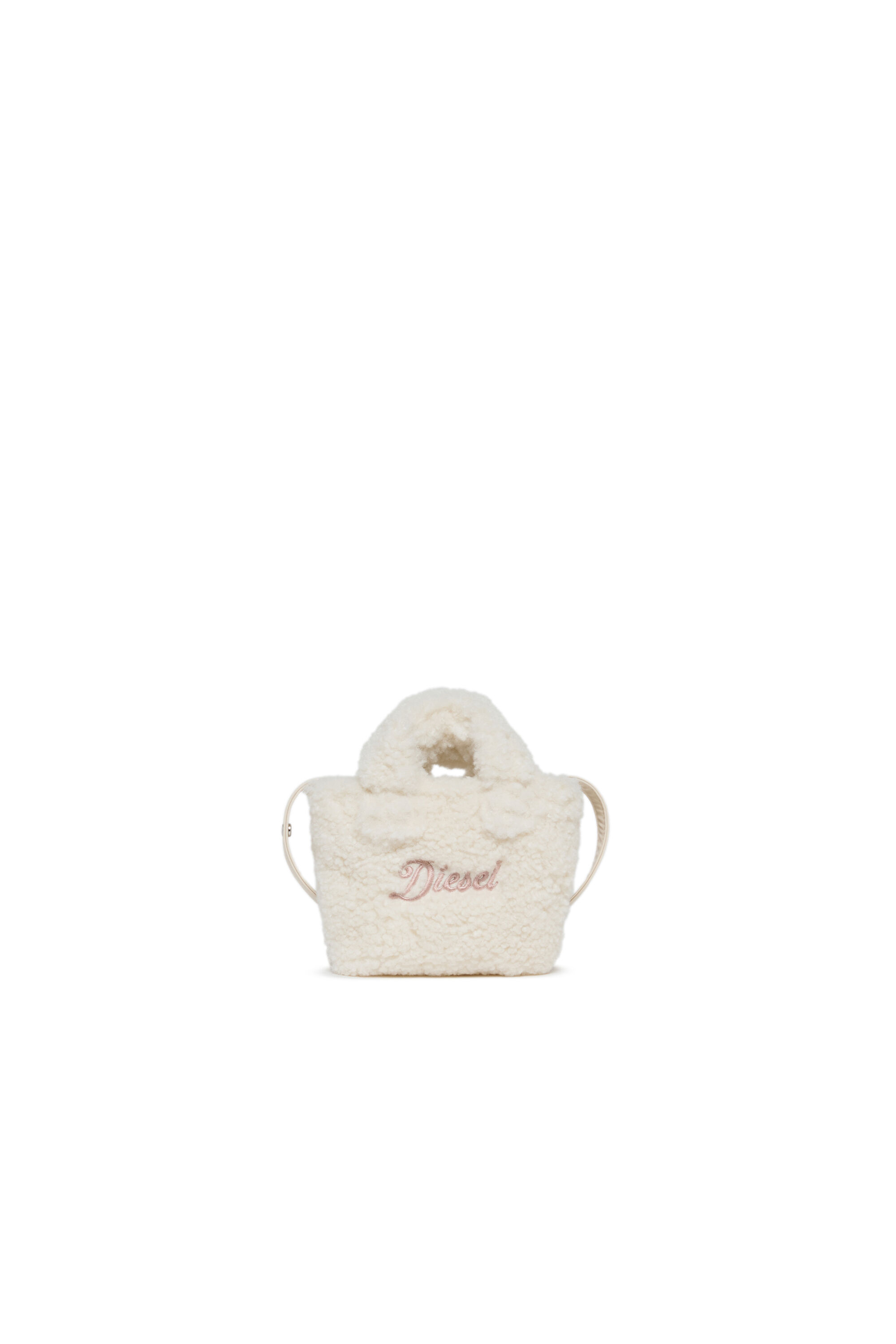 Diesel - WIXIT, Woman's WIXIT - Mini bag in teddy fleece in White - 1