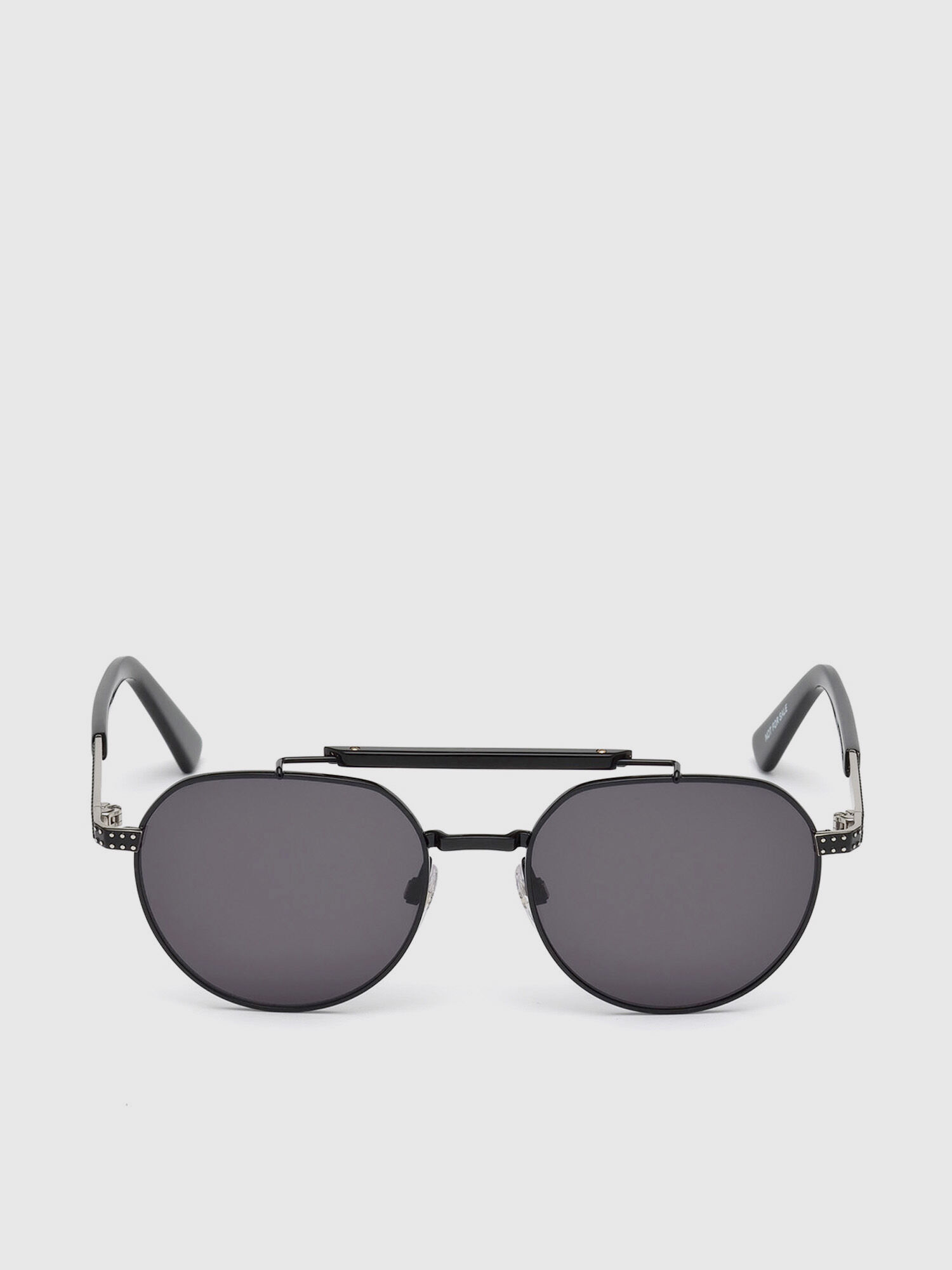 Diesel - DL0239, Unisex's 80's inspired eyewear with round lenses in Black - 1