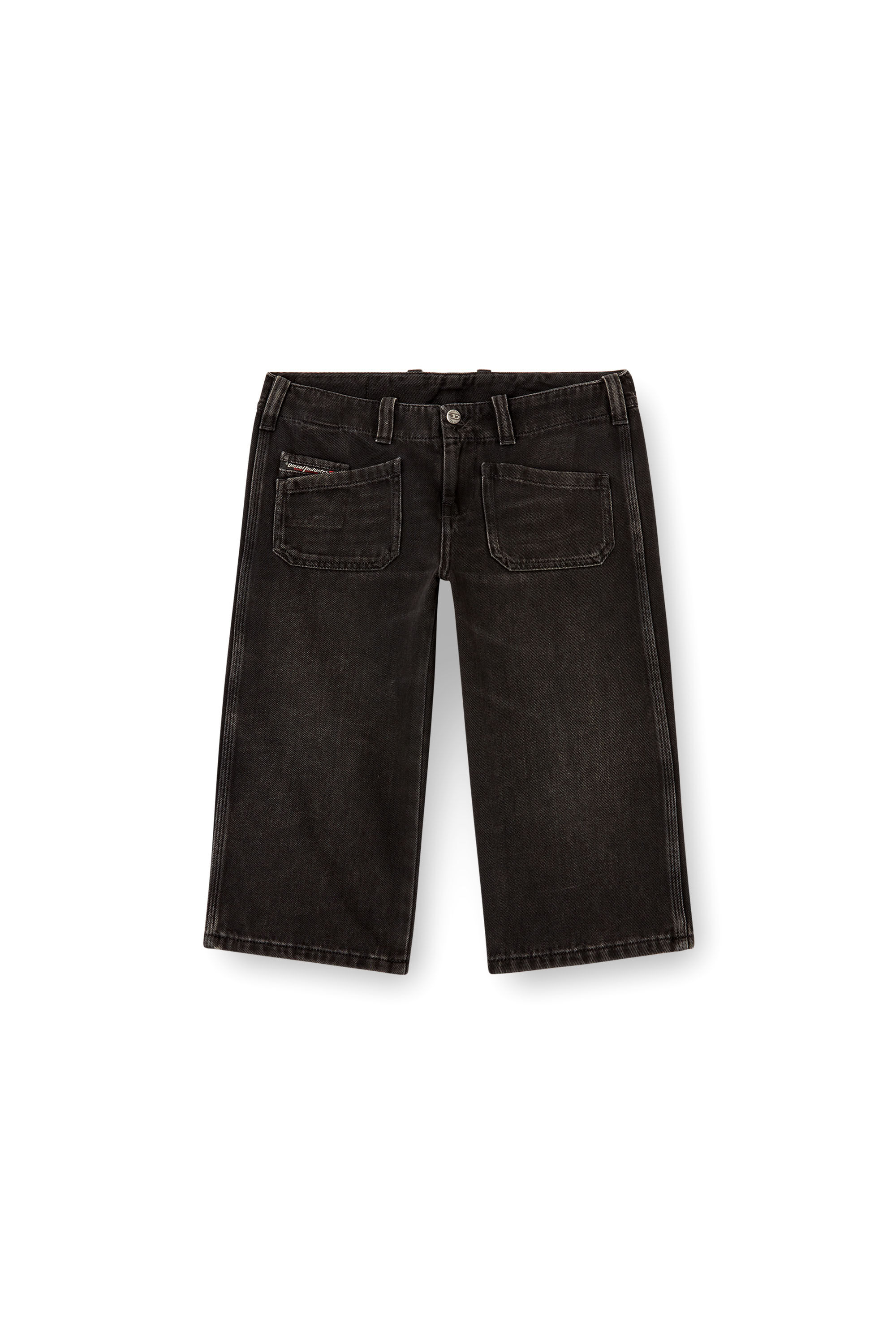 Women's Capri shorts in denim | Black | Diesel