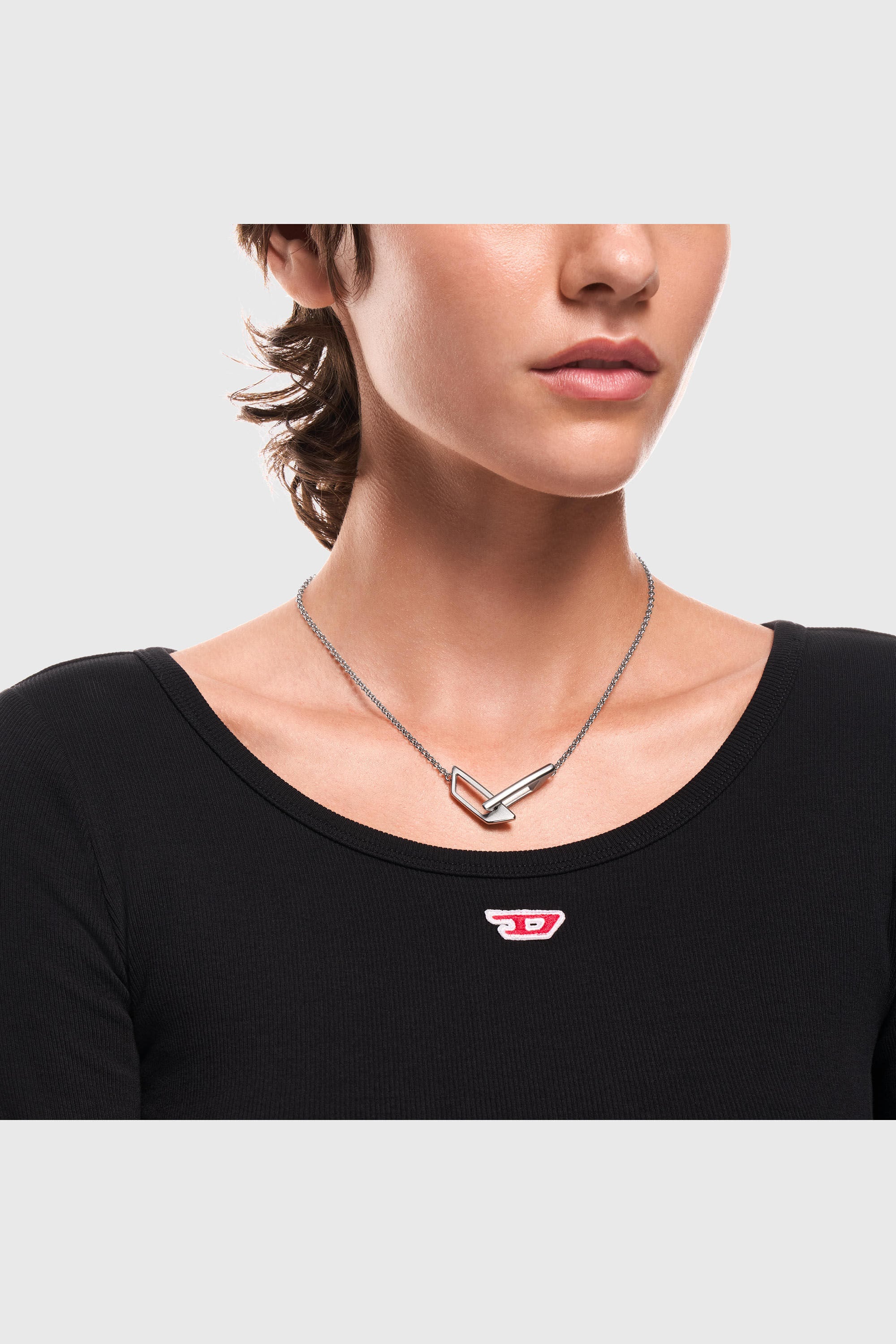 Diesel - DX1727040, Unisex's Stainless Steel Band Necklace in Silver - 5