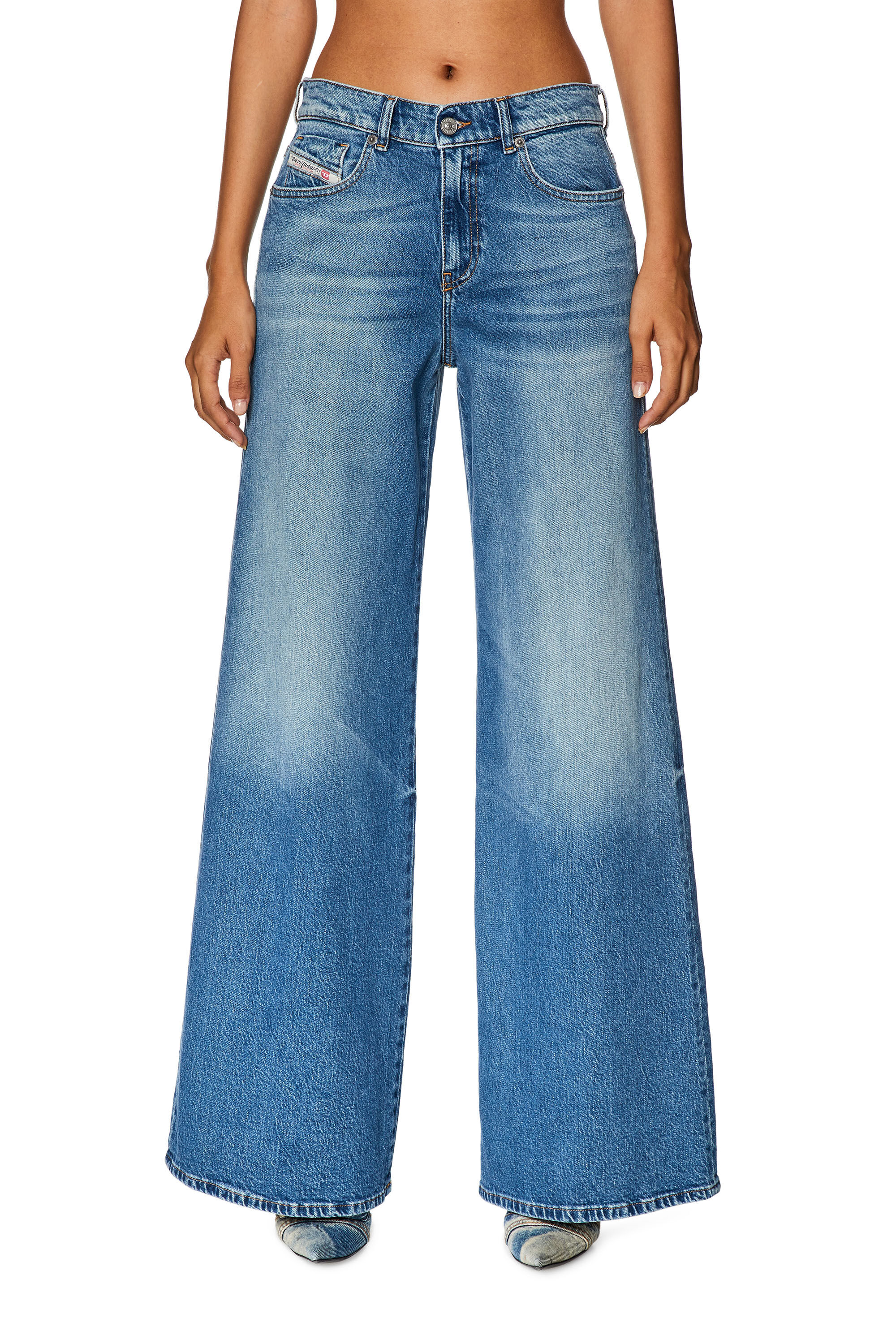 Diesel - Bootcut and Flare Jeans 1978 D-Akemi 007P9, Medium blue - Image 3
