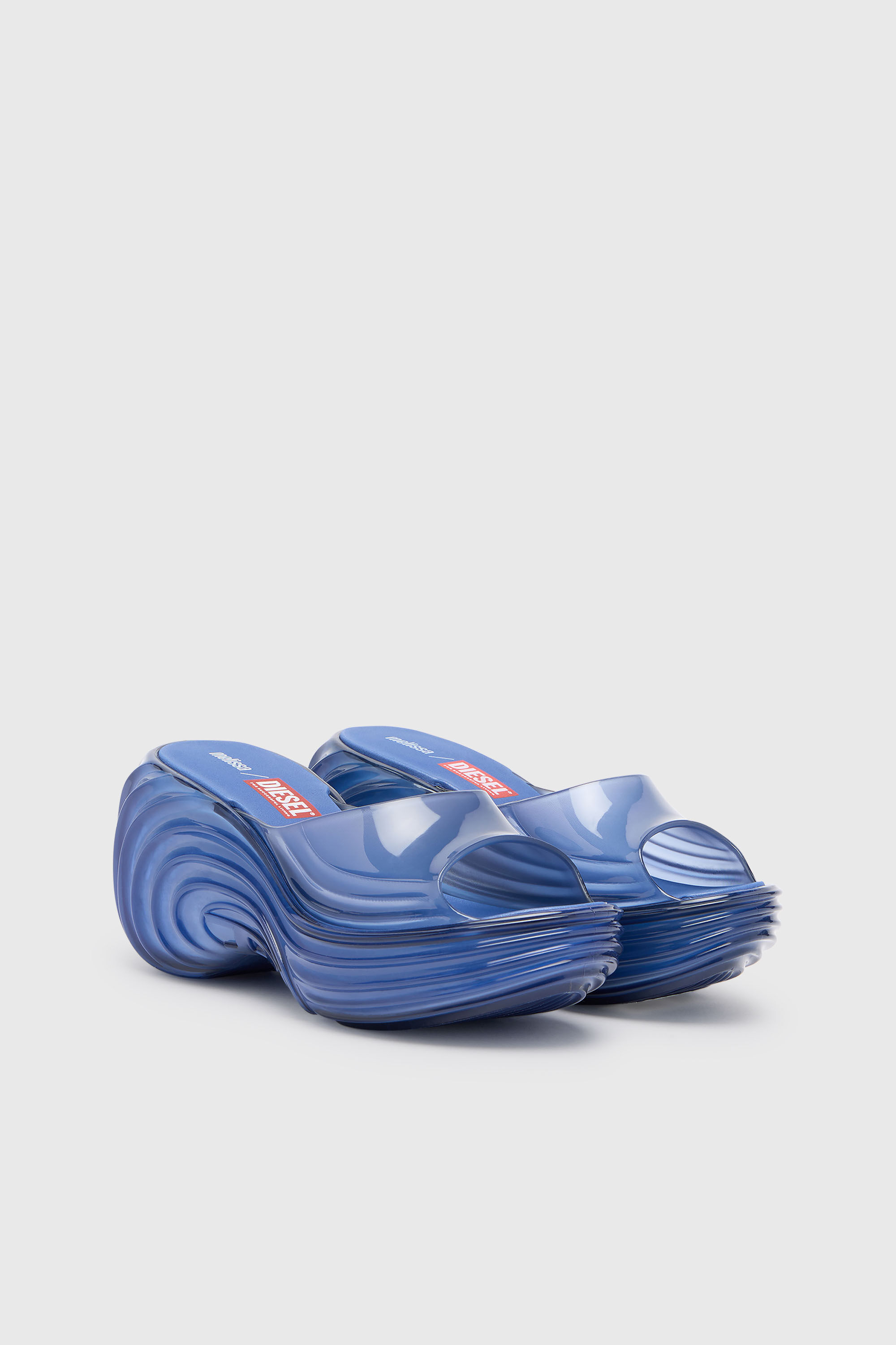 Diesel - MELISSA QUANTUM PLATFORM, Woman's Platform mule in Melflex&reg; in Blue - 2