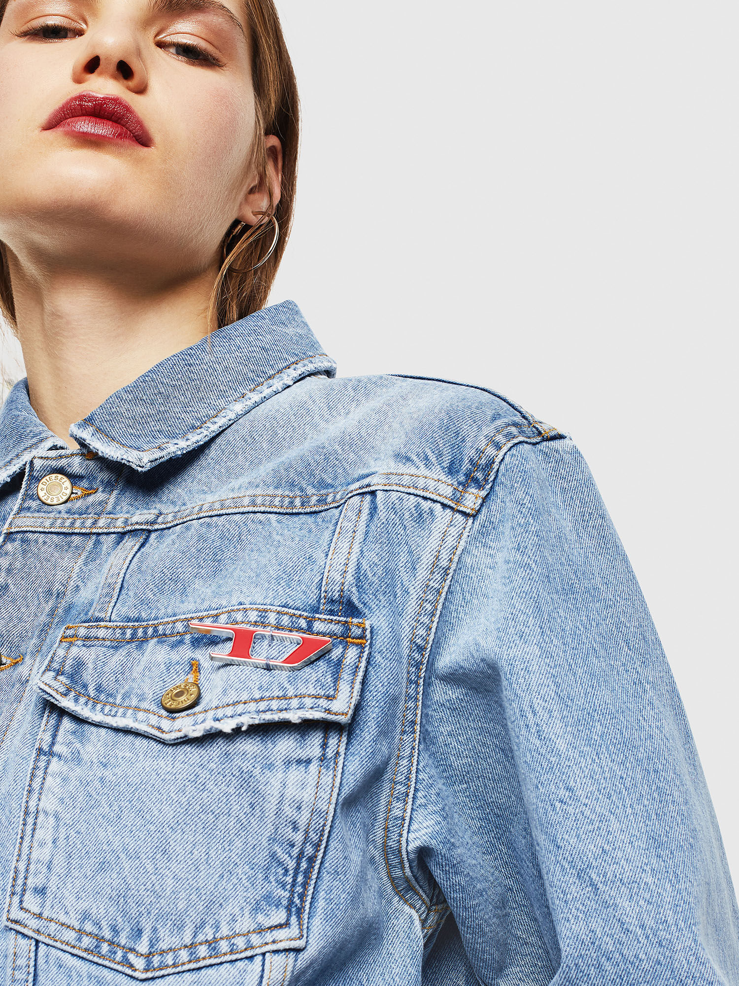 light blue denim jacket for girls