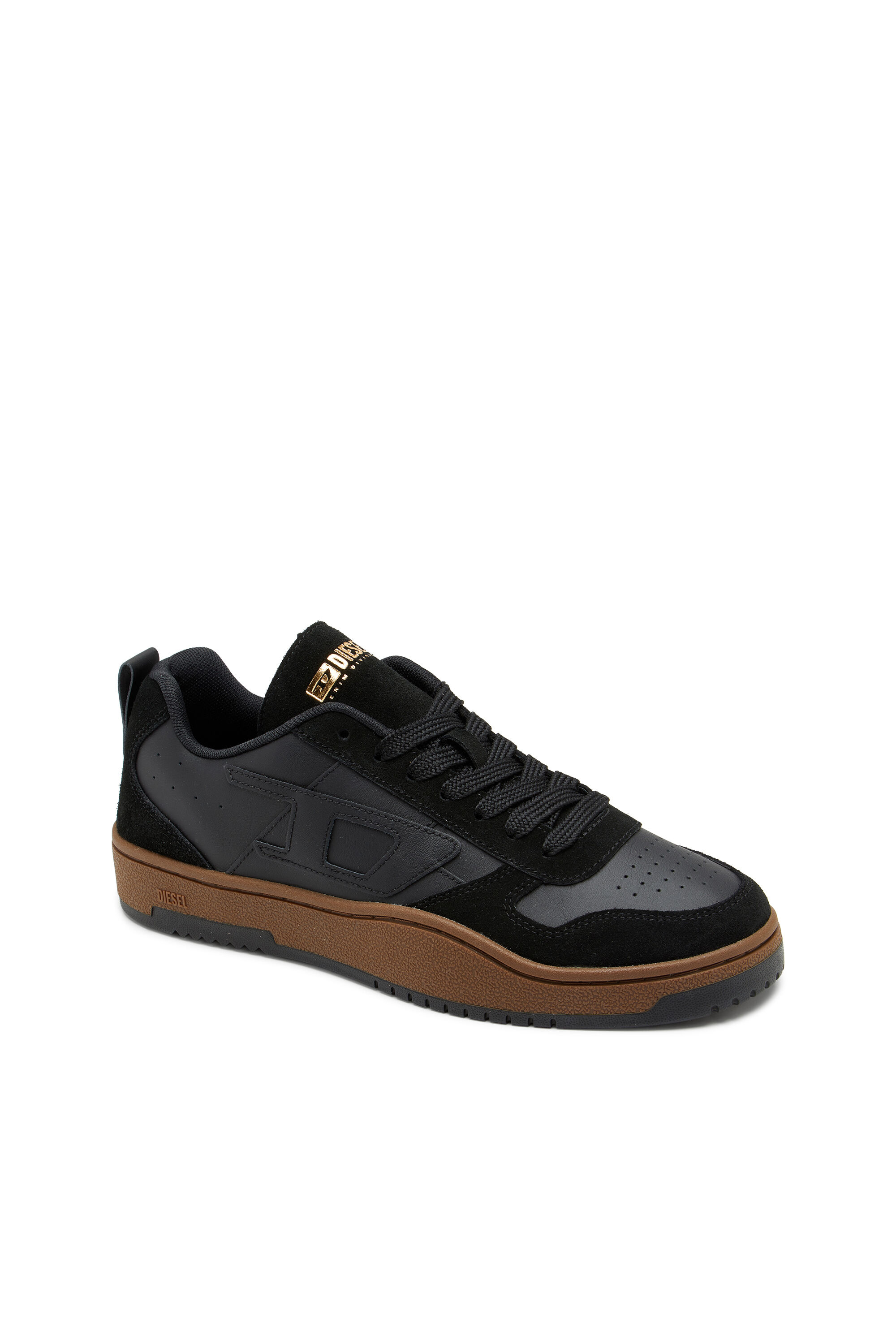 Men's S-Ukiyo-Sneakers in leather and suede | Black | Diesel
