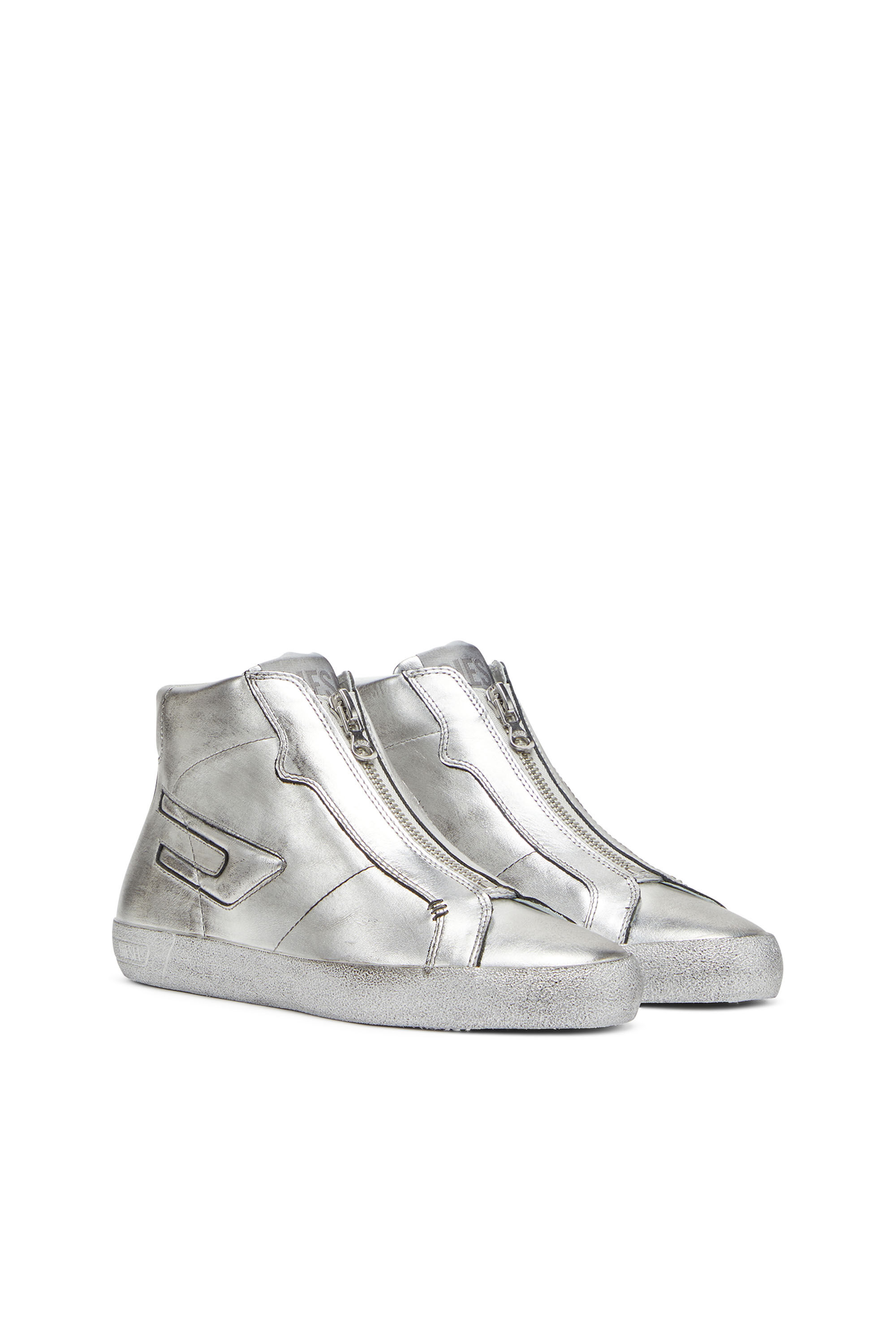 Diesel - S-LEROJI ZIP MID W, Silver - Image 2