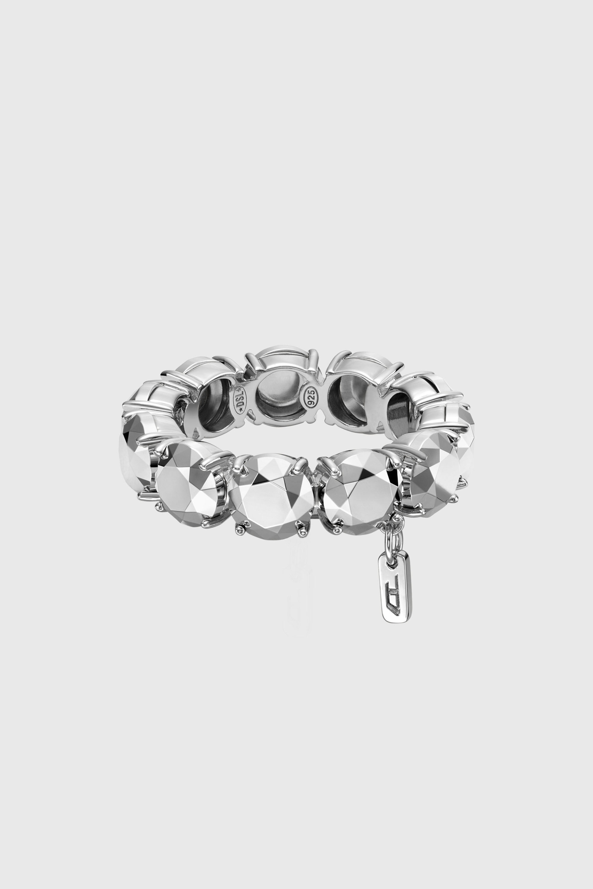 Diesel - DL1359040 STERLING SILVER JEWEL, Unisex's Sterling Silver Band Ring in Silver - 2