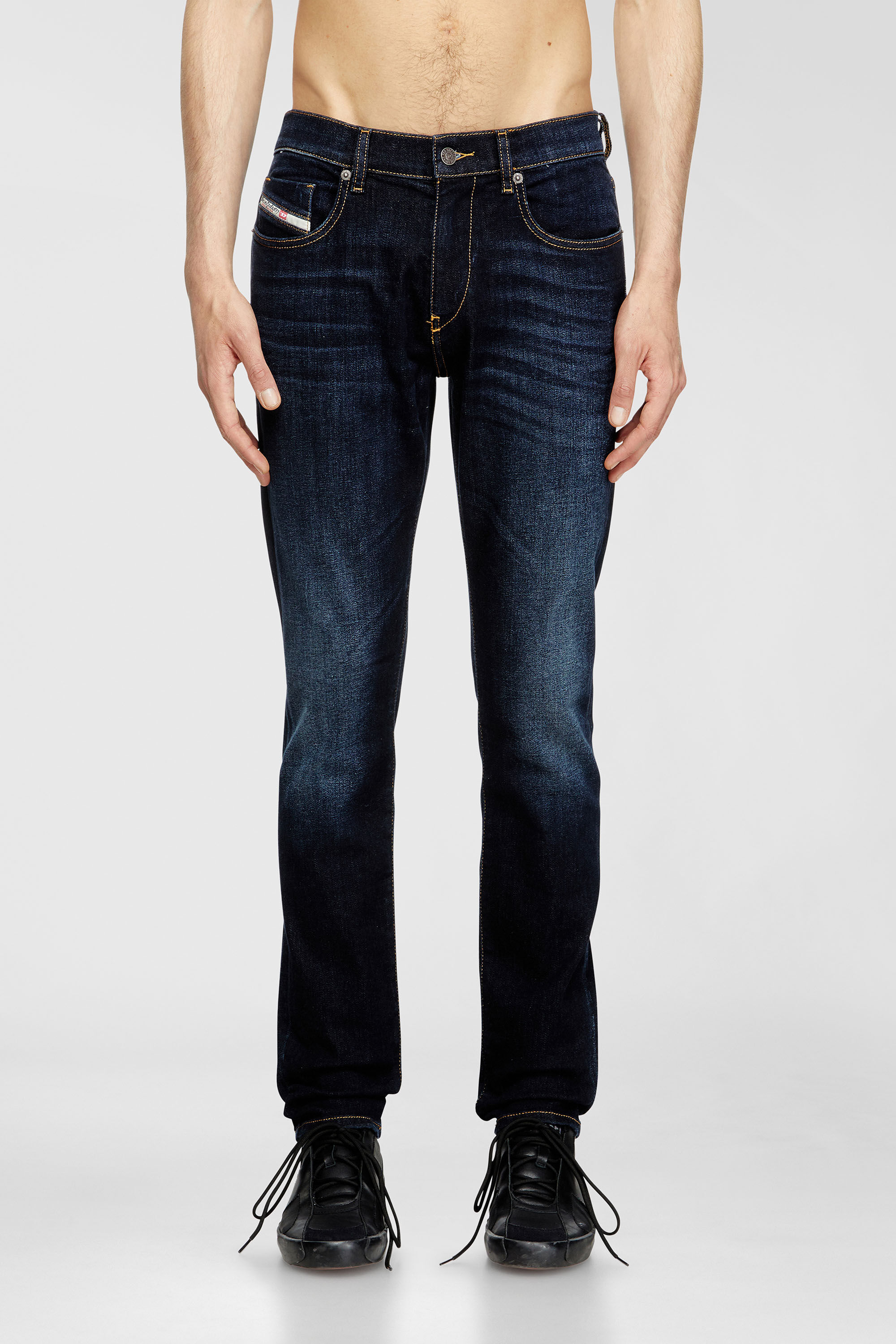 Diesel - Man's Slim Jeans 2019 D-Strukt 009ZS, Dark Blue - 2