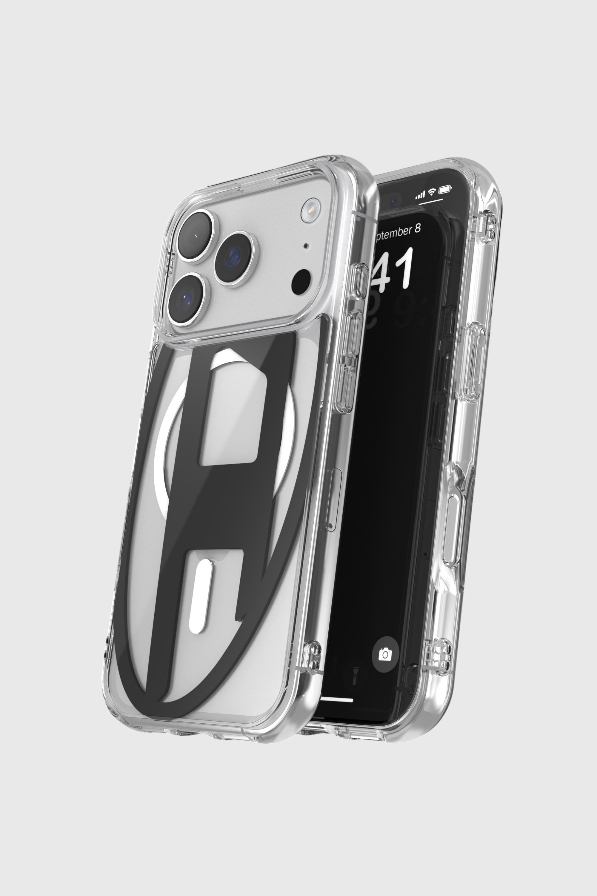 Diesel - 60417 AOP CASE, Unisex's Oval D metallic case with magsafe for iPhone 17 Pro in Black - 4