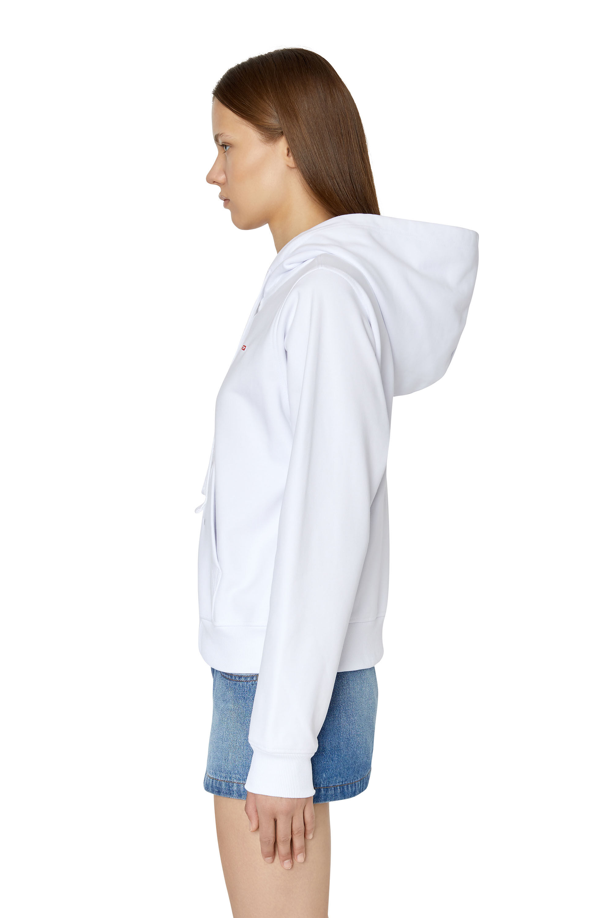 Diesel - F-REGGY-HOOD-ZIP-MICRODIV, White - Image 5