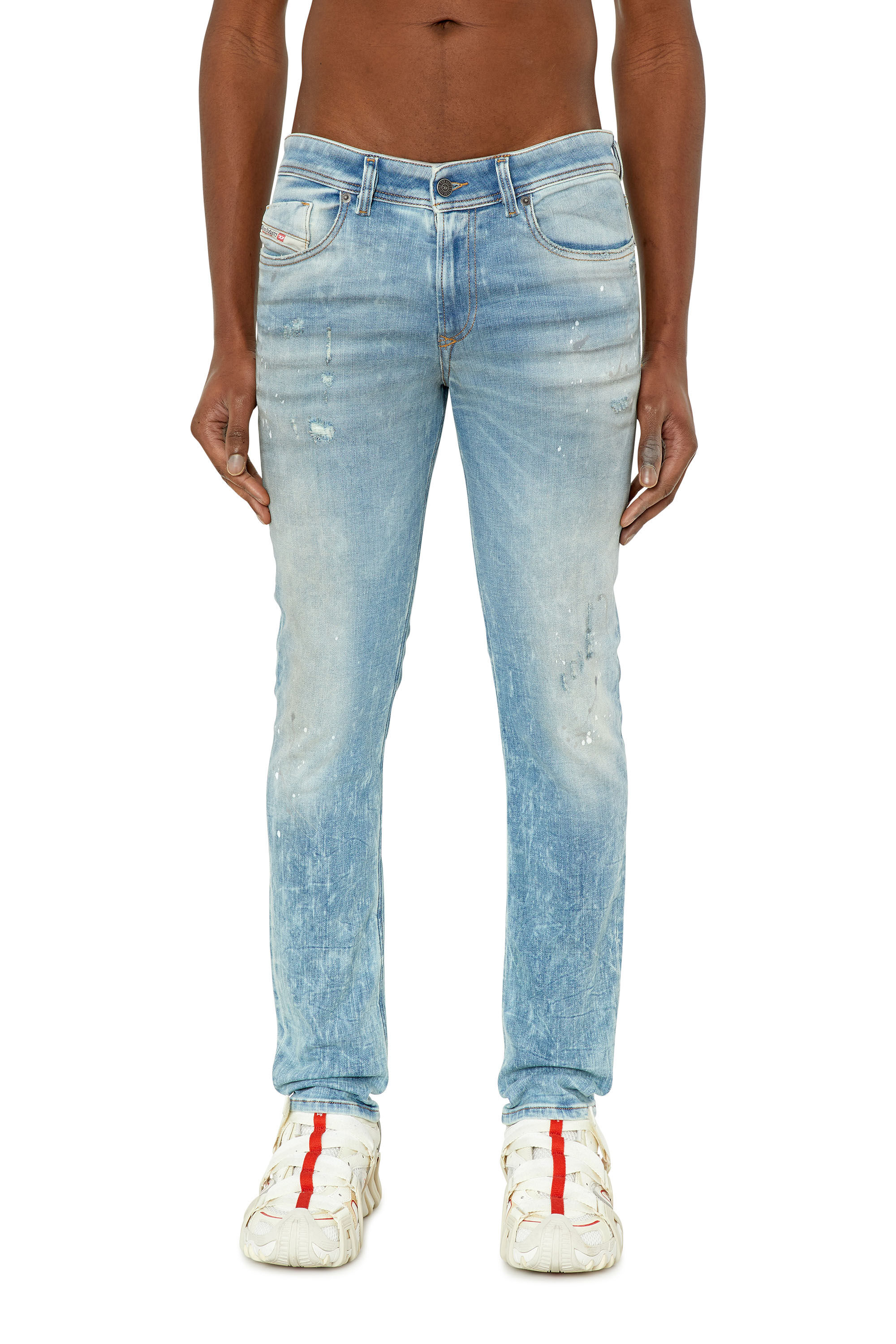Diesel - 1979 Sleenker 09F08 Skinny Jeans, Light Blue - Image 3