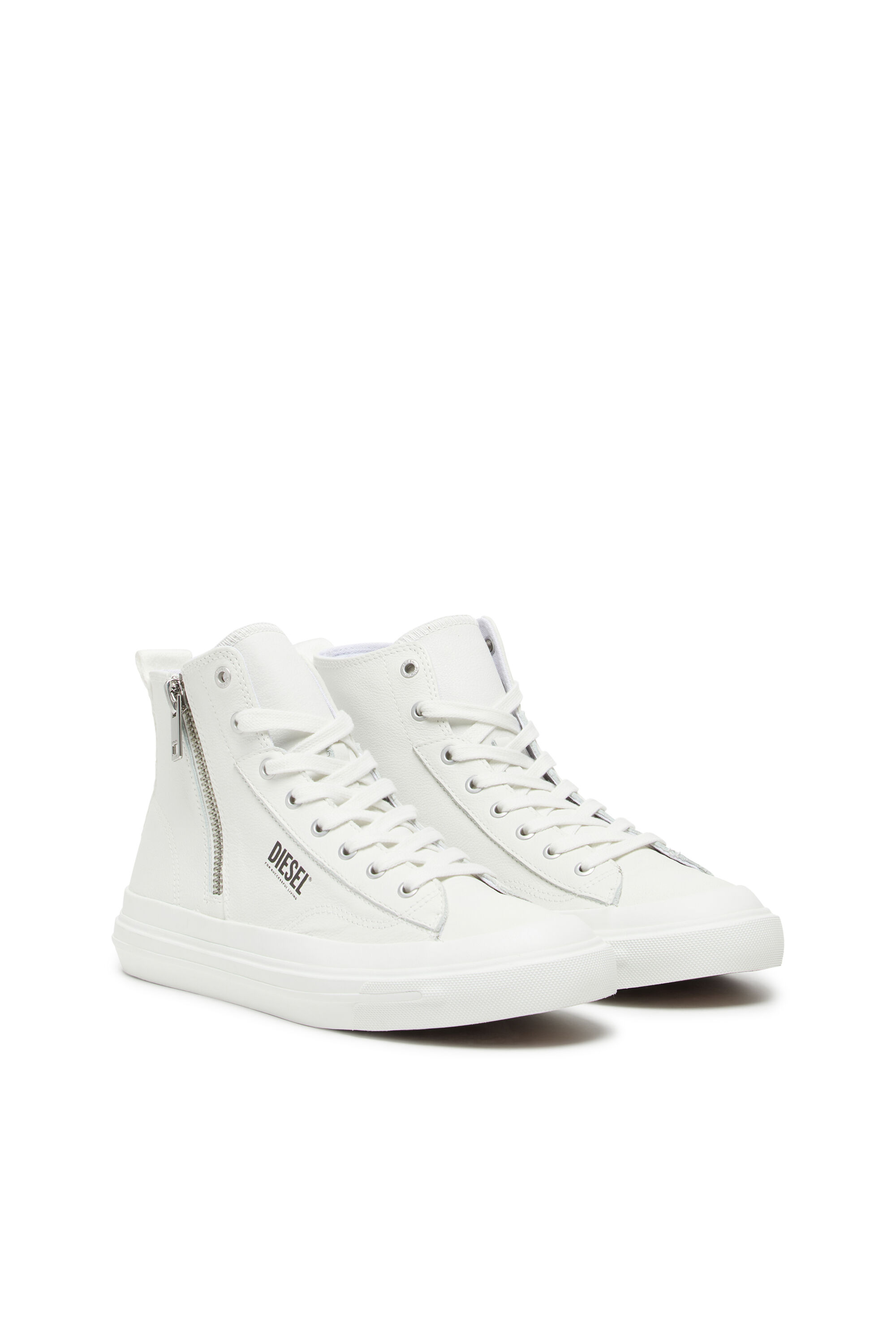Men's S-Athos Dv Mid - High-top sneakers with side zip | White | Diesel