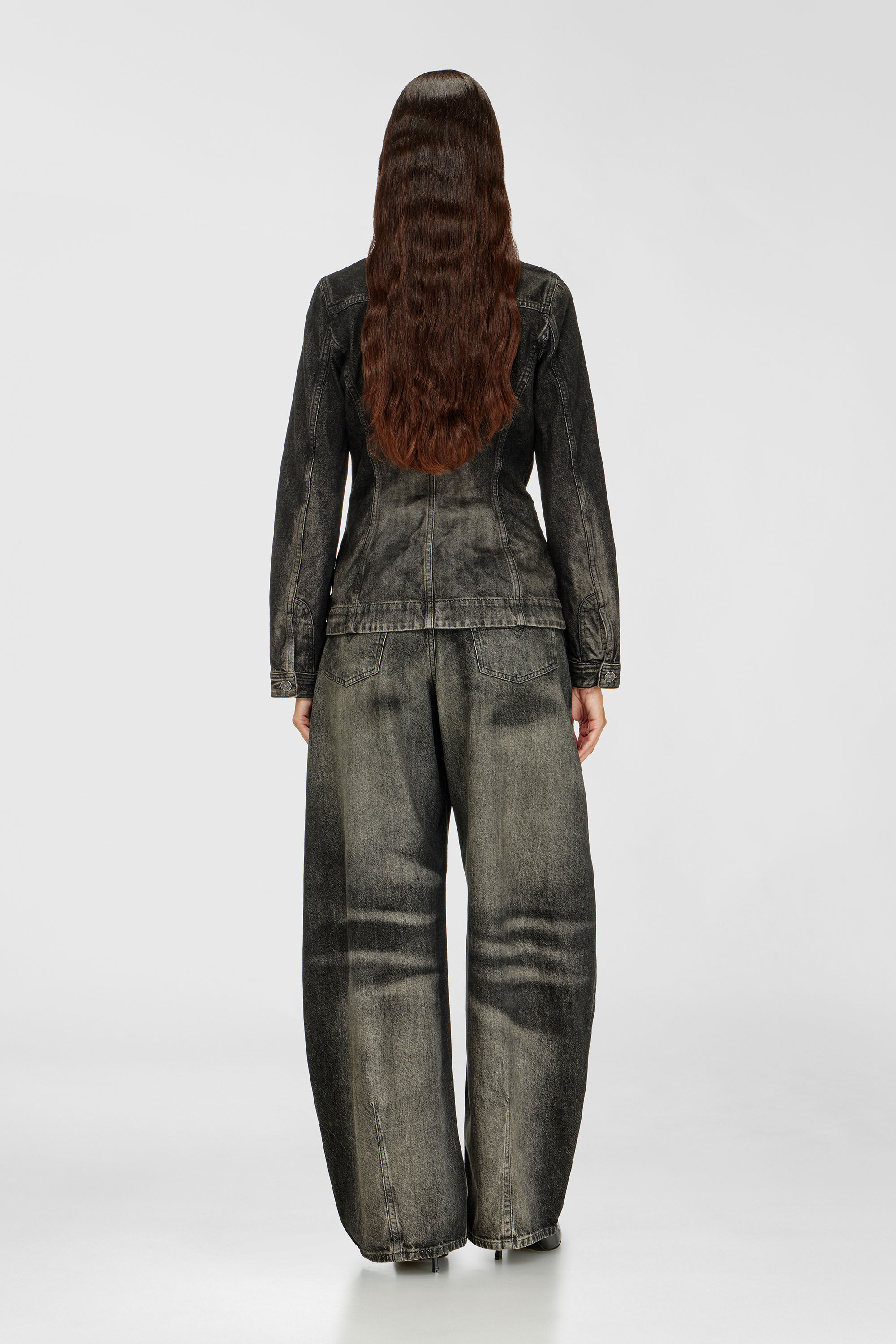 Diesel - Woman's Relaxed Jeans 1987 D-Khelz 09R33, Black/Dark grey - 3