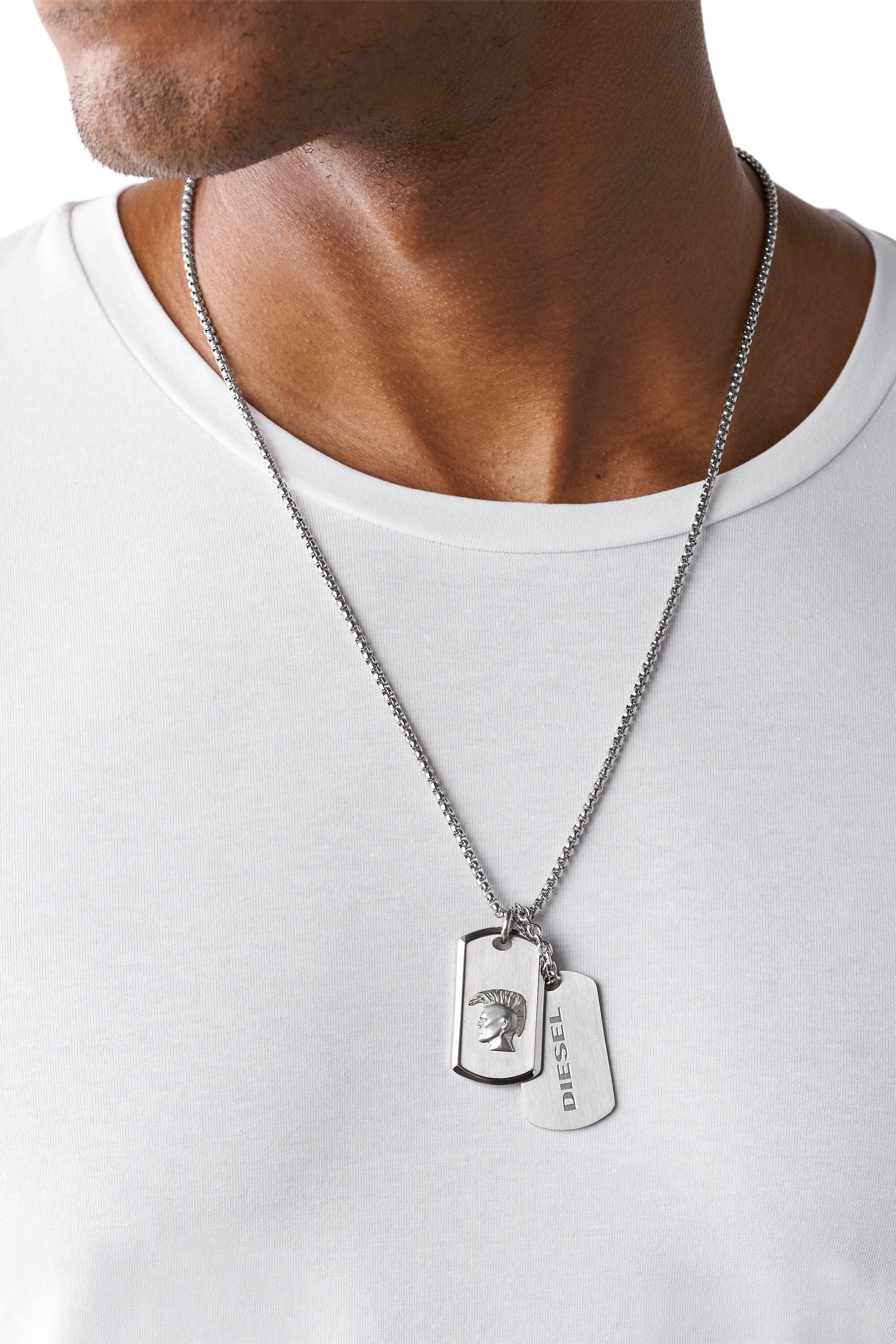 Diesel dog tag best sale necklace