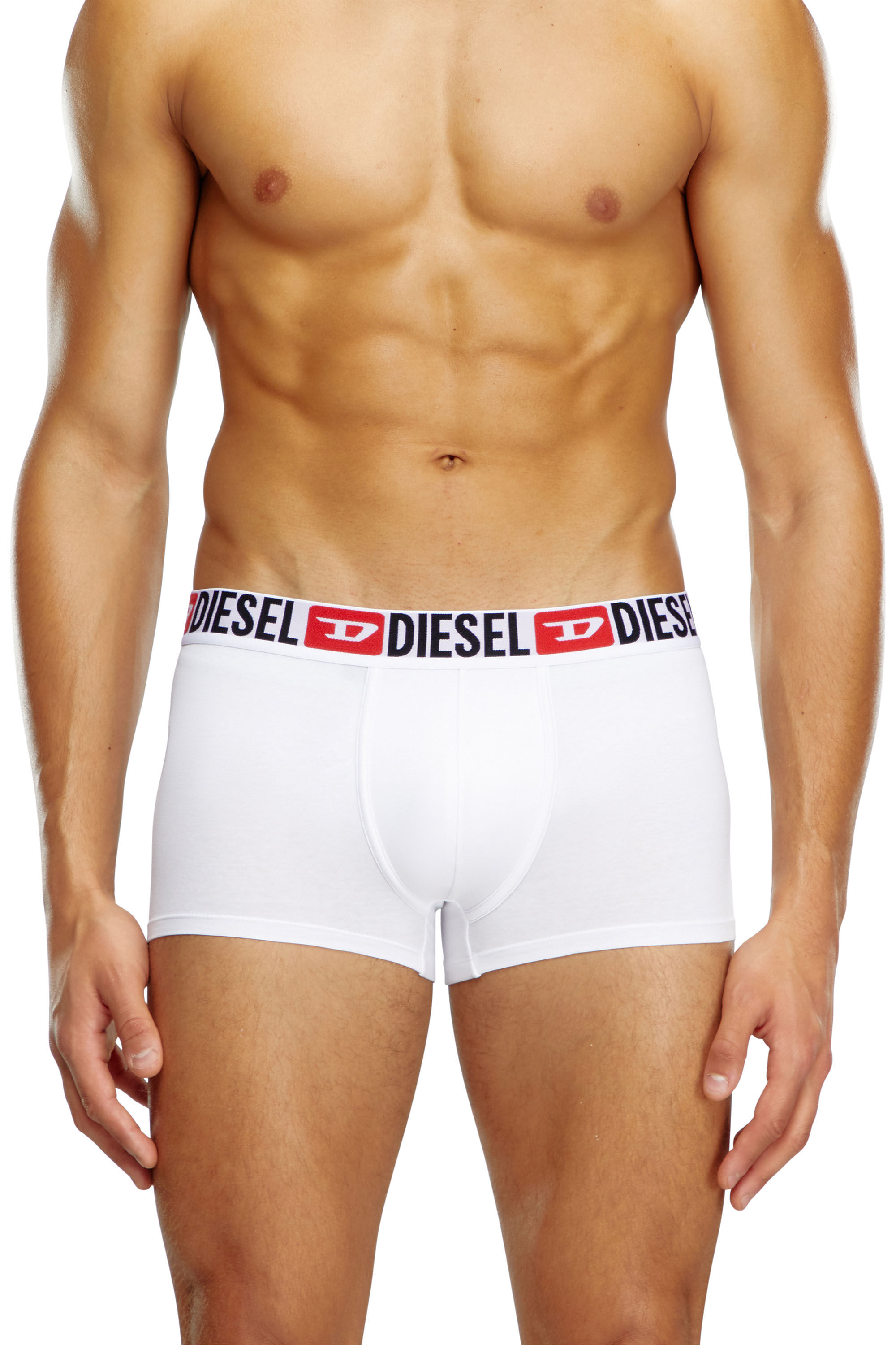 Diesel - UMBX-DAMIENTHREEPACK, Man Three-pack of all-over logo waist boxers in White - Image 3