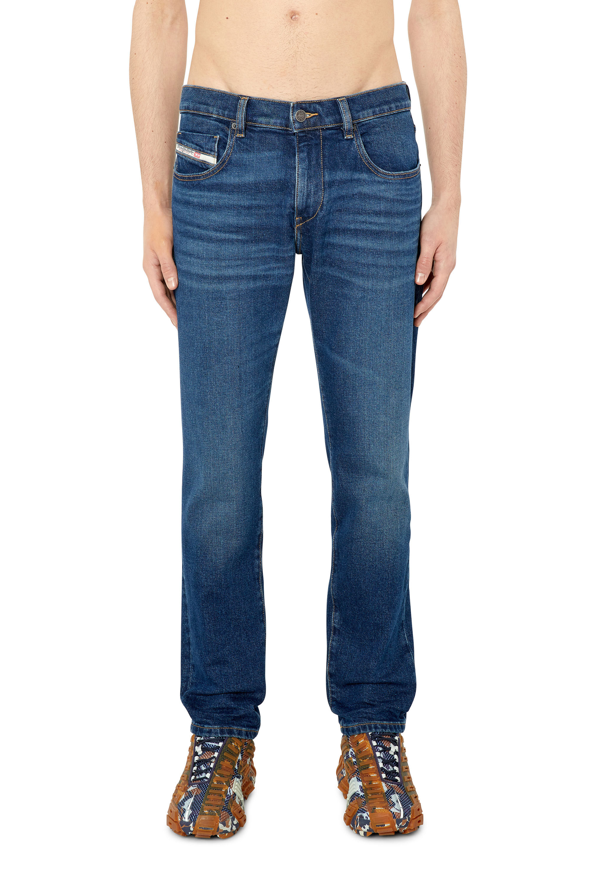 Diesel - 2019 D-Strukt 0GYCS Slim Jeans, Dark Blue - Image 3