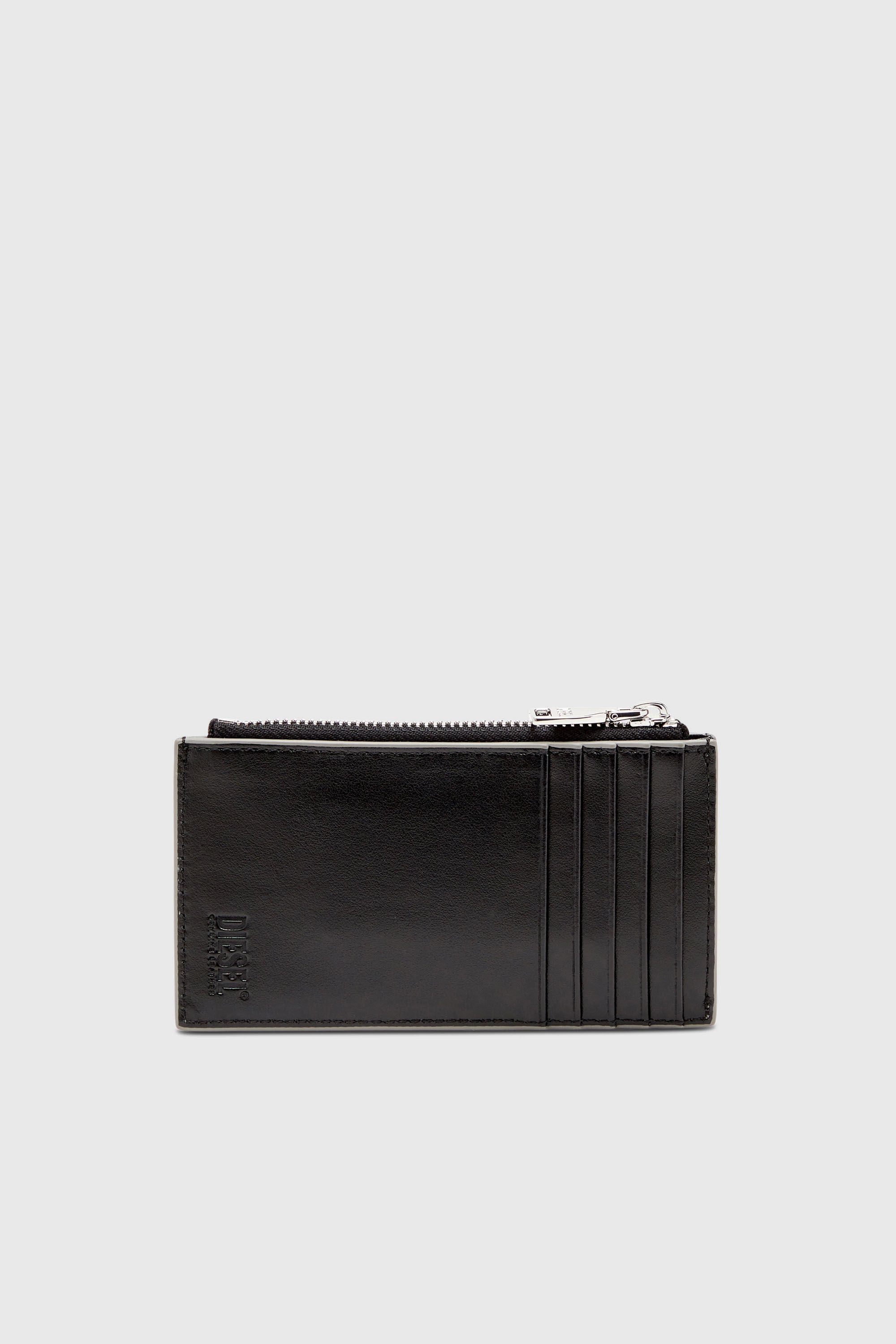 Diesel - 1DR CARD HOLDER III, Woman's Card holder in mirror leather in Silver - 2