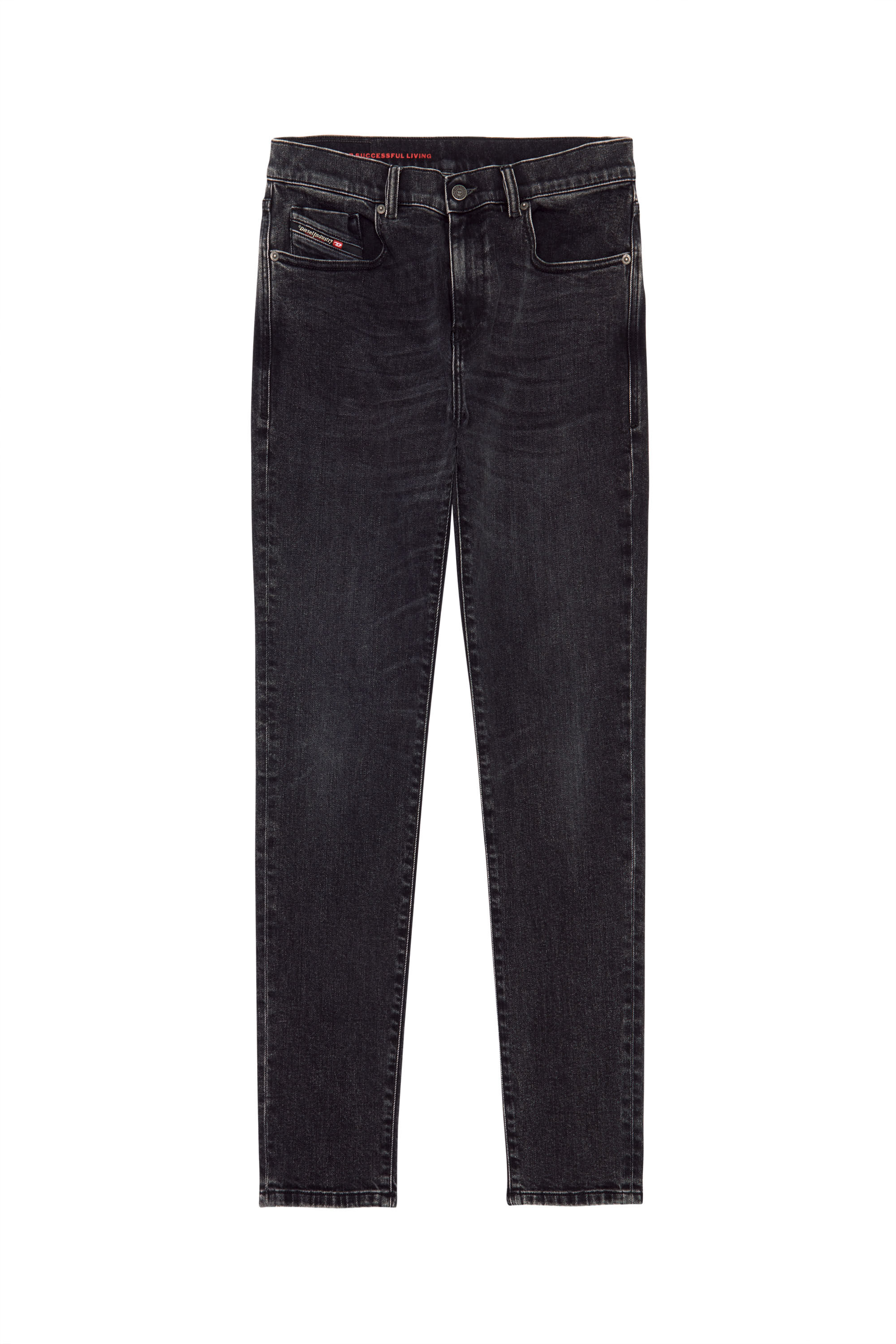 Diesel - Slim Jeans 2019 D-Strukt 09B83, Black/Dark grey - Image 2