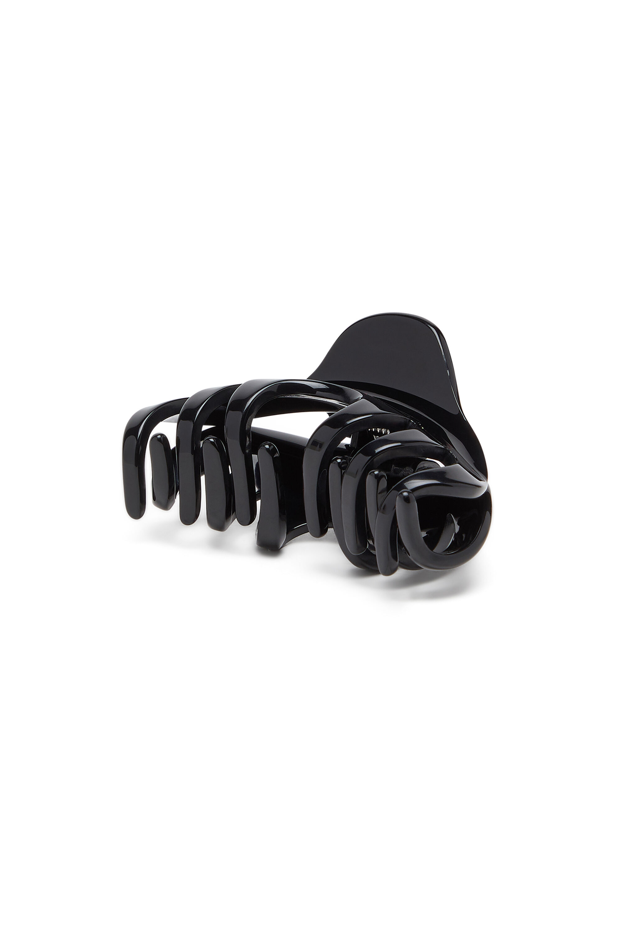 Diesel - TALON CLIP, Woman's Resin hair clip with Oval D logo in Black - 2