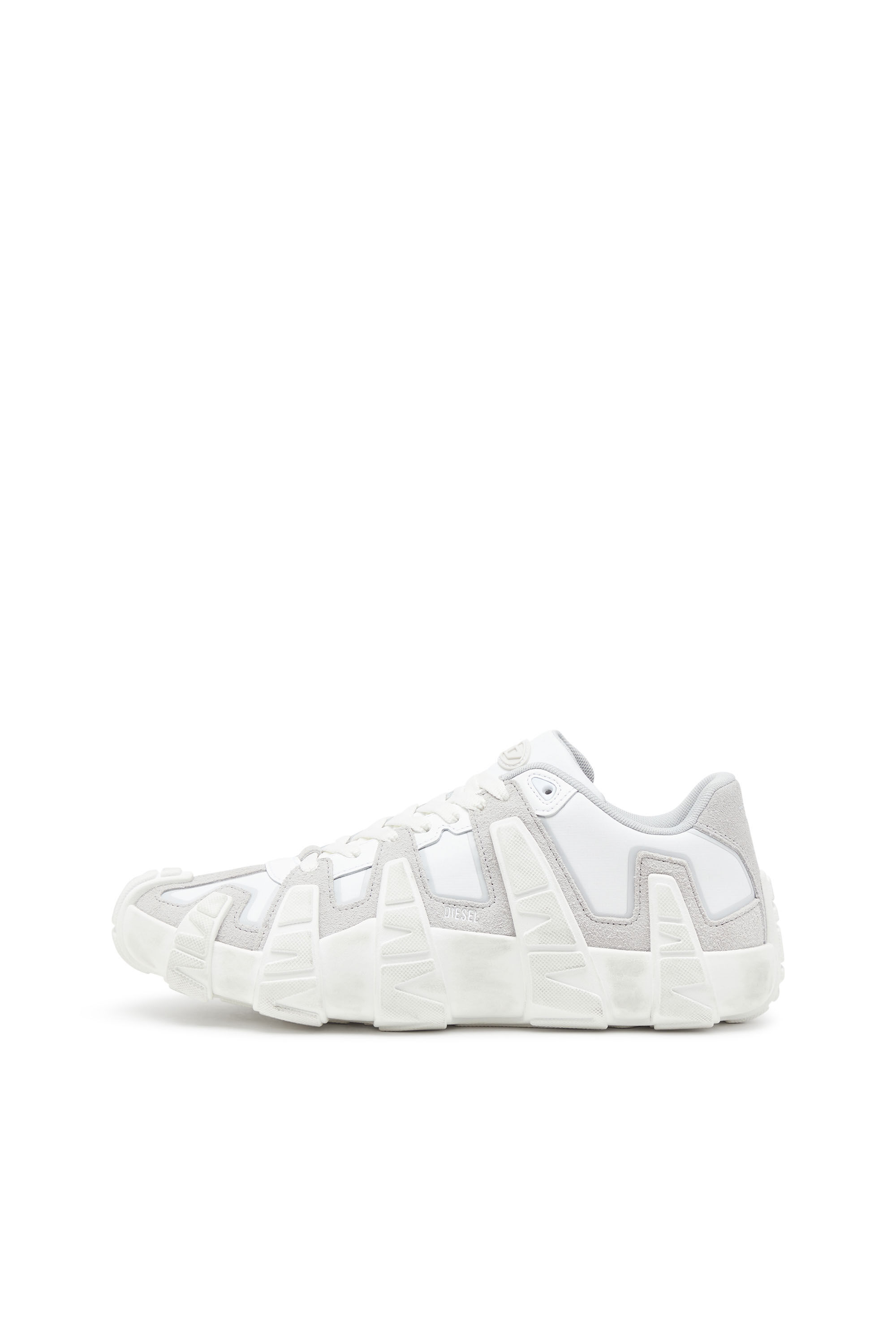 Diesel - S-D-GRIFFE LOW, Man's S-D-Griffe - Nylon sneakers in White/Grey - 8