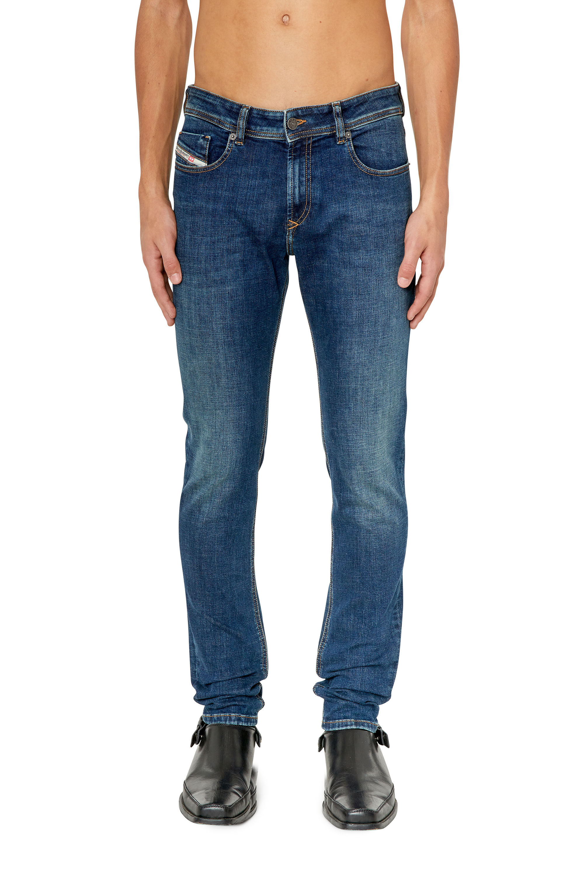 Diesel - 1979 Sleenker 09E95 Skinny Jeans, Dark Blue - Image 3