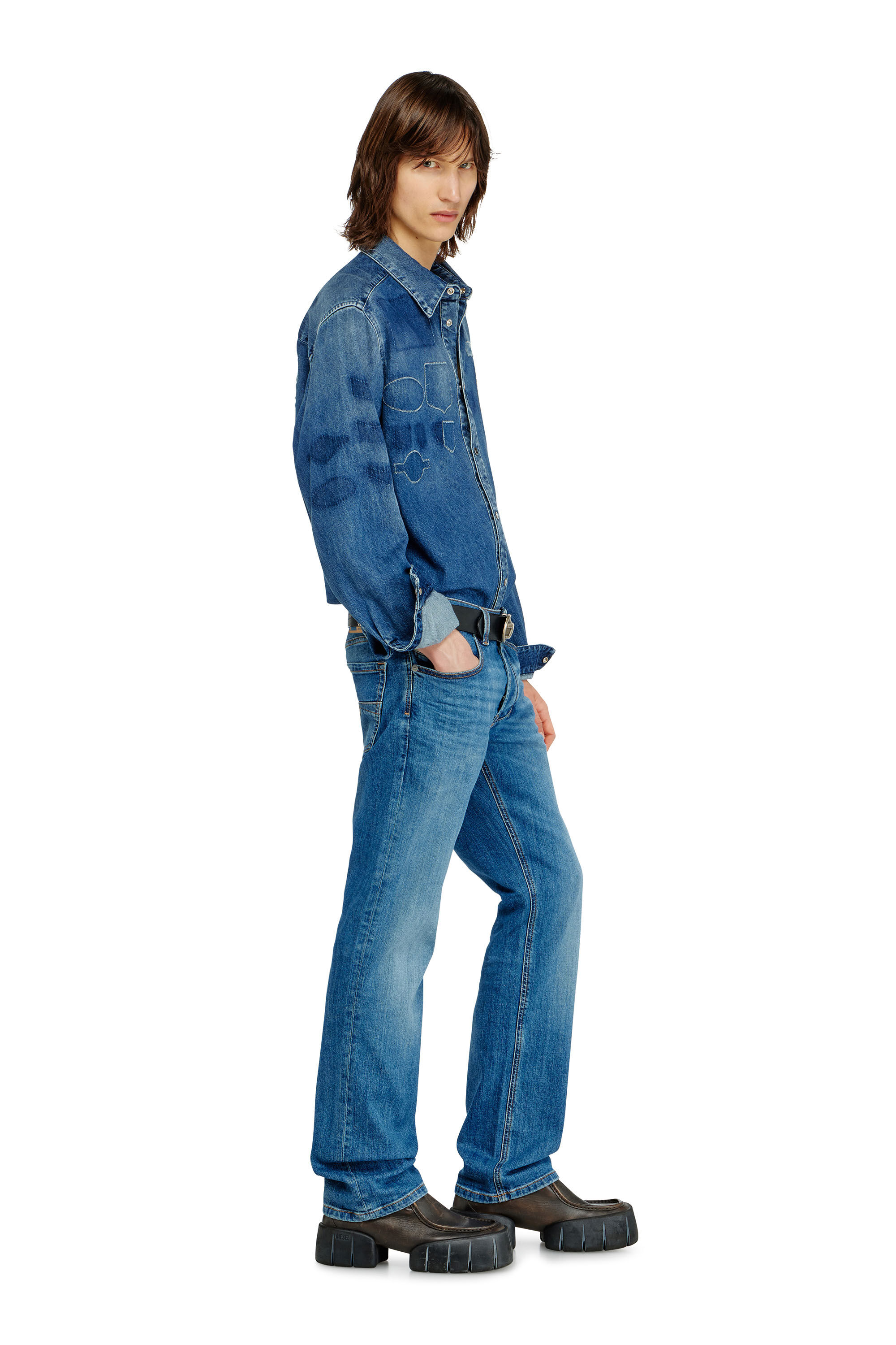Men's Regular Jeans | Light Blue | Diesel 1985 Larkee
