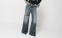 Men's Relaxed Jeans | Black/Dark grey | Diesel 2001 D-Macro