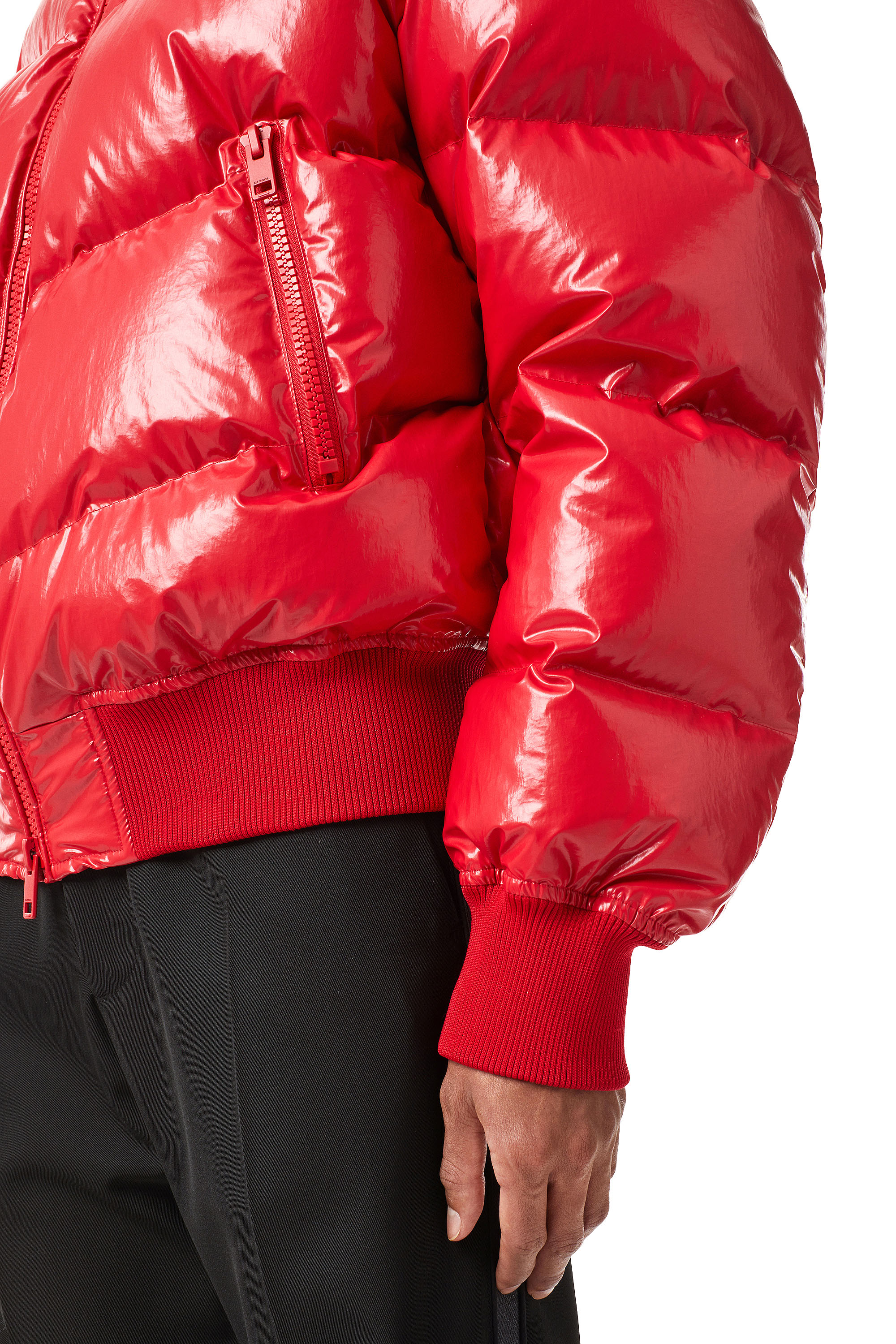 diesel red leather jacket