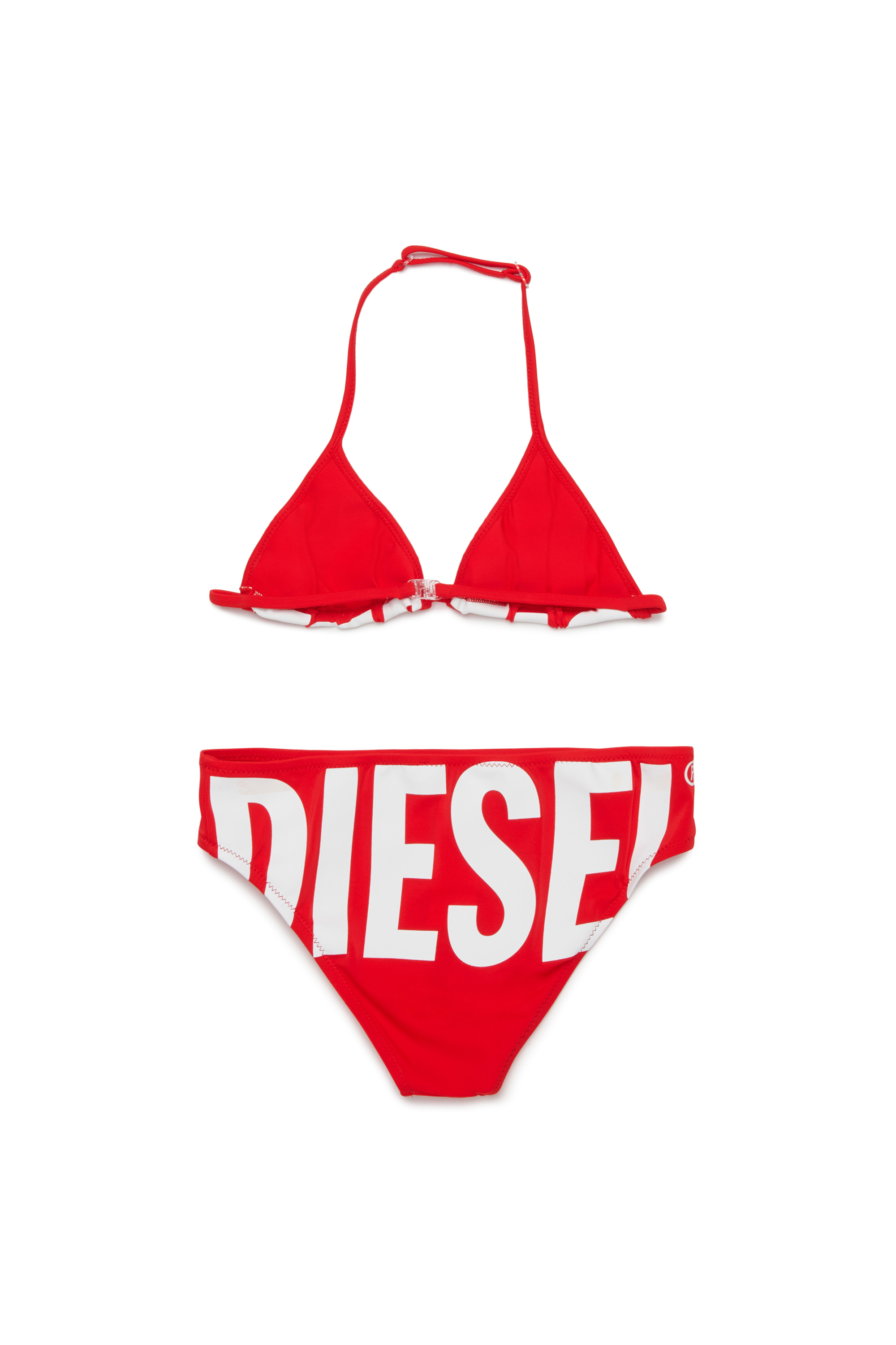 Diesel - MIDDY, Woman's Bikini in solid colour with maxi logo in Red - 2