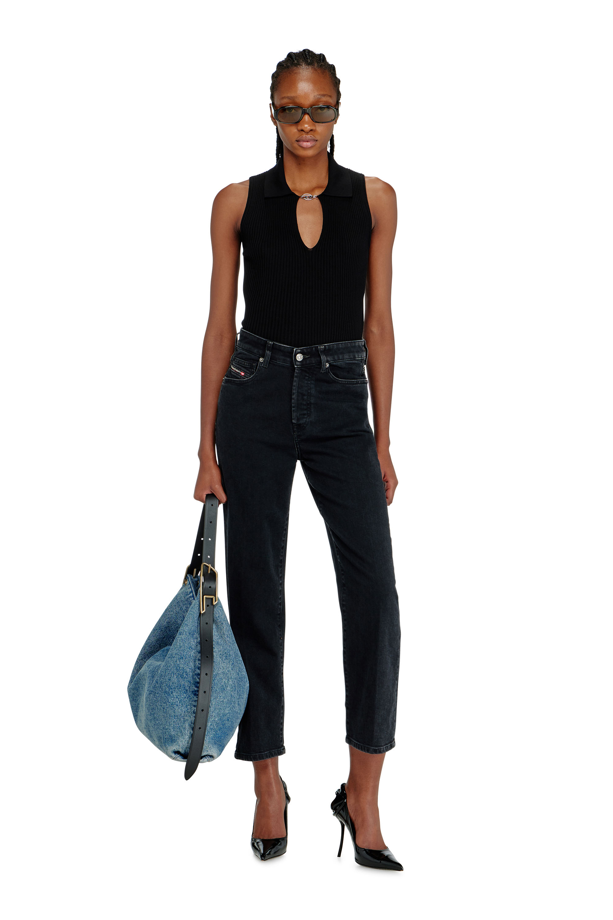 Diesel - Woman's Regular Jeans 1981 D-Went 09N89, Black/Dark grey - 1