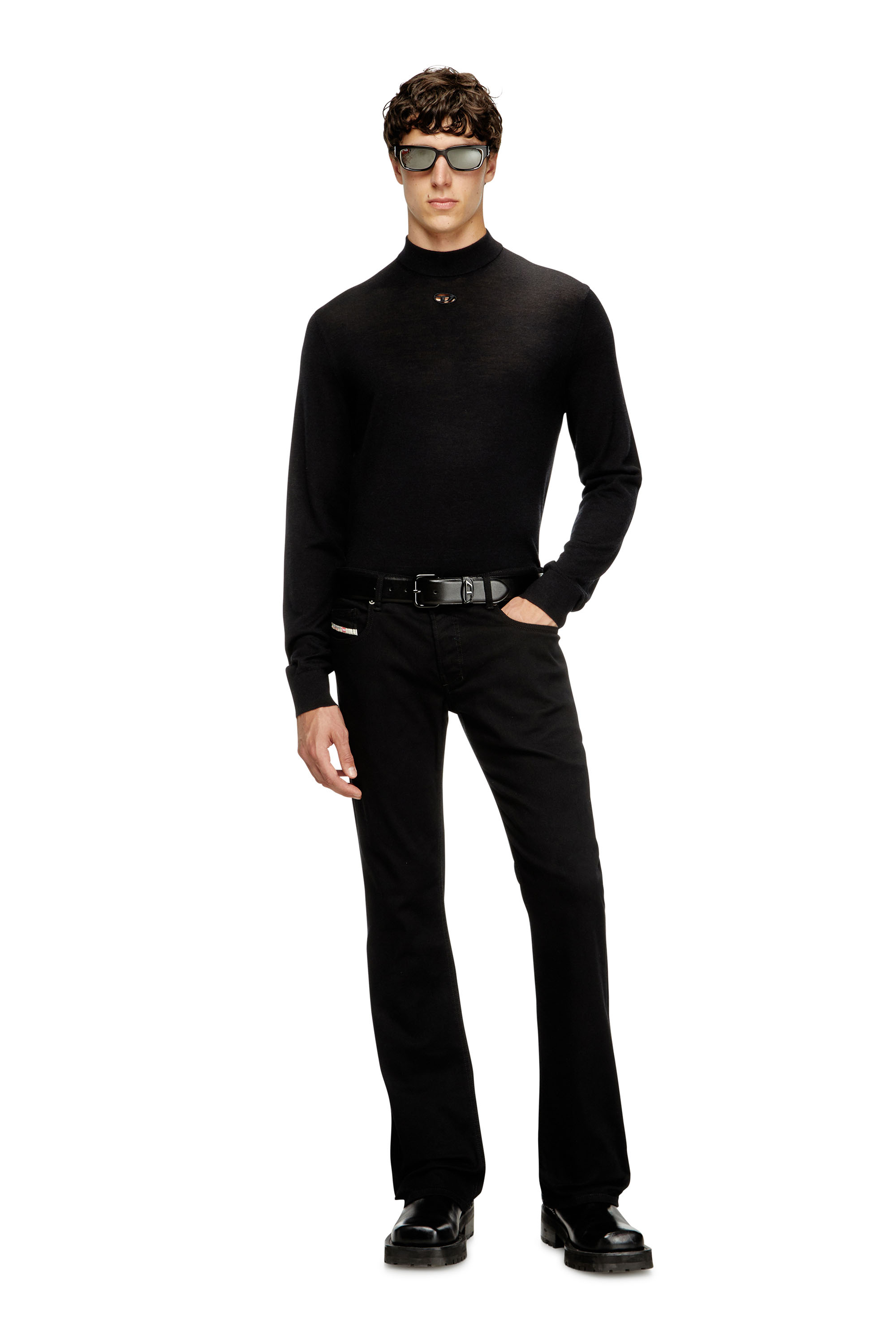 K-GIL, Black Diesel - K-GIL, Man's Wool turtleneck jumper in Black - 1