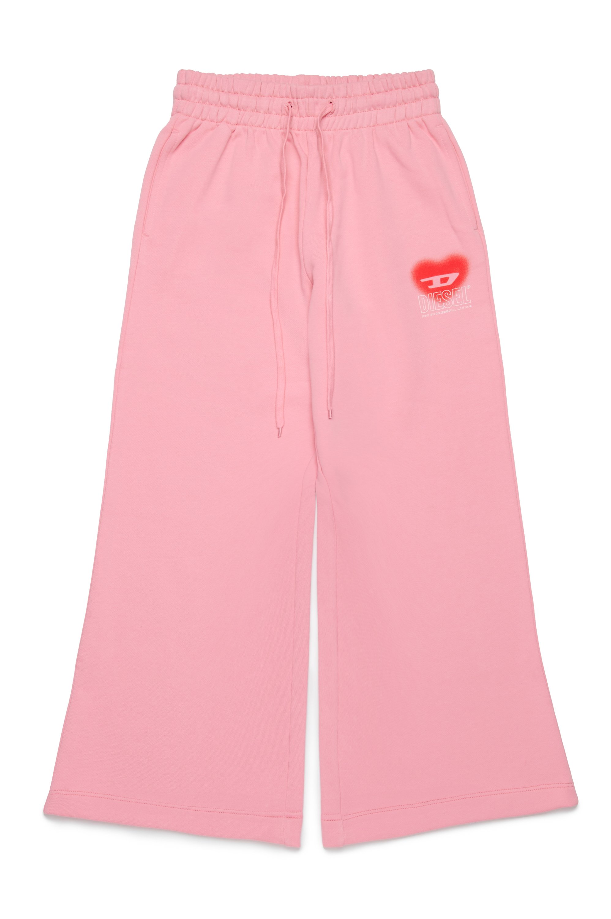 Diesel - PCUORE, Woman's Sweatpants with D heart graphic in Pink - 1