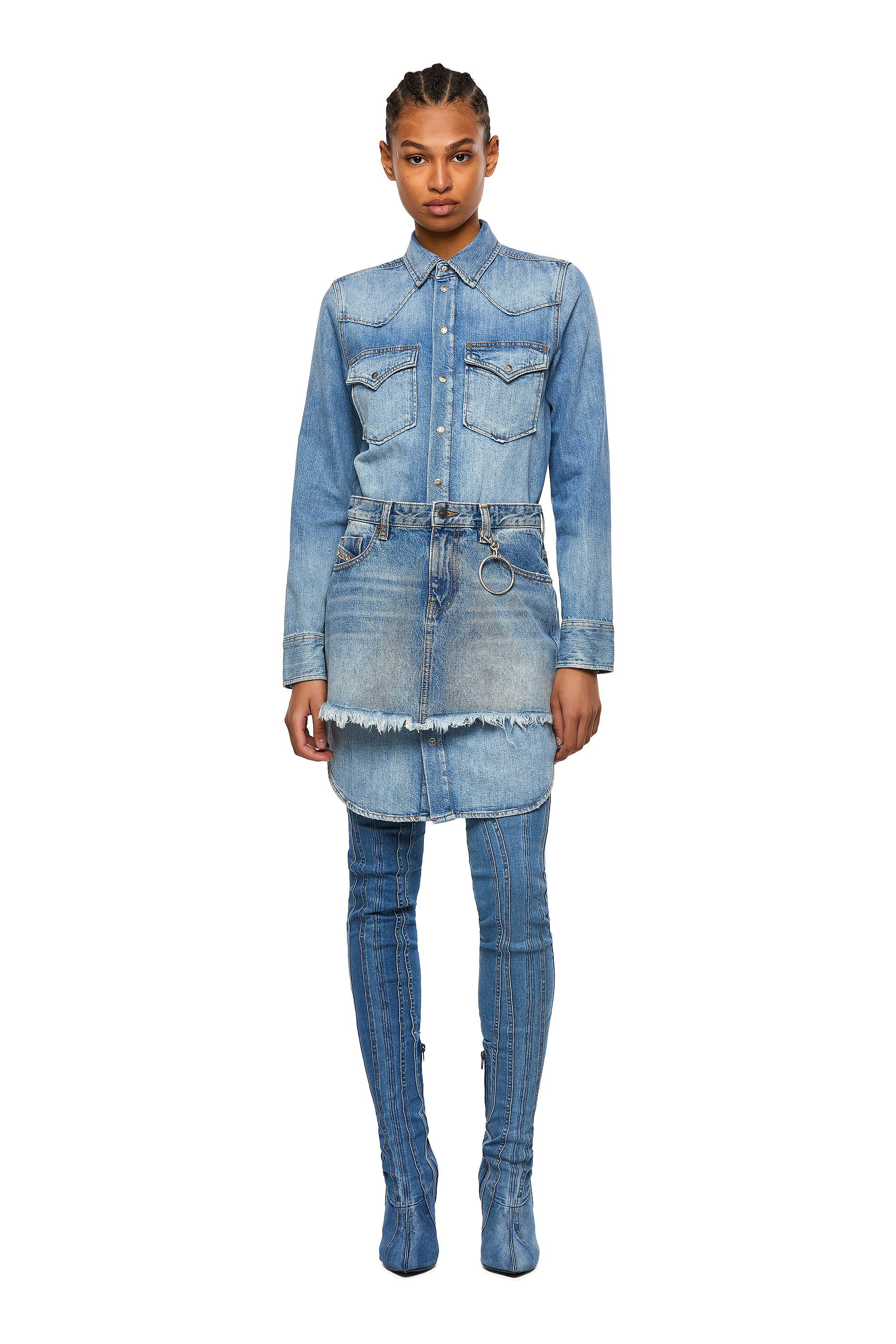 DE-DESY-C, Light Blue - Dresses