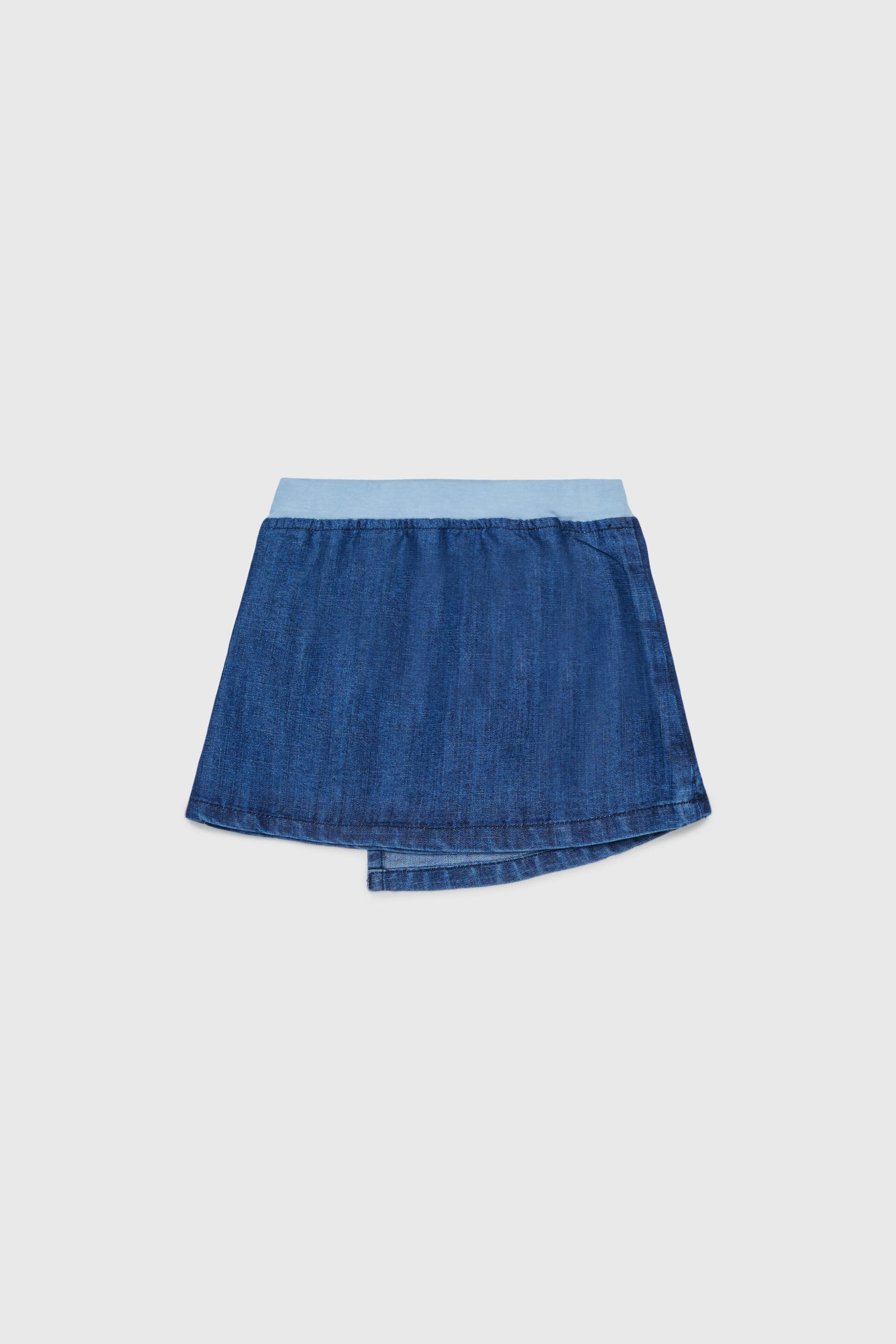 Diesel - GLINIMB, Woman's Wrap-effect skirt in denim in Medium blue - 2