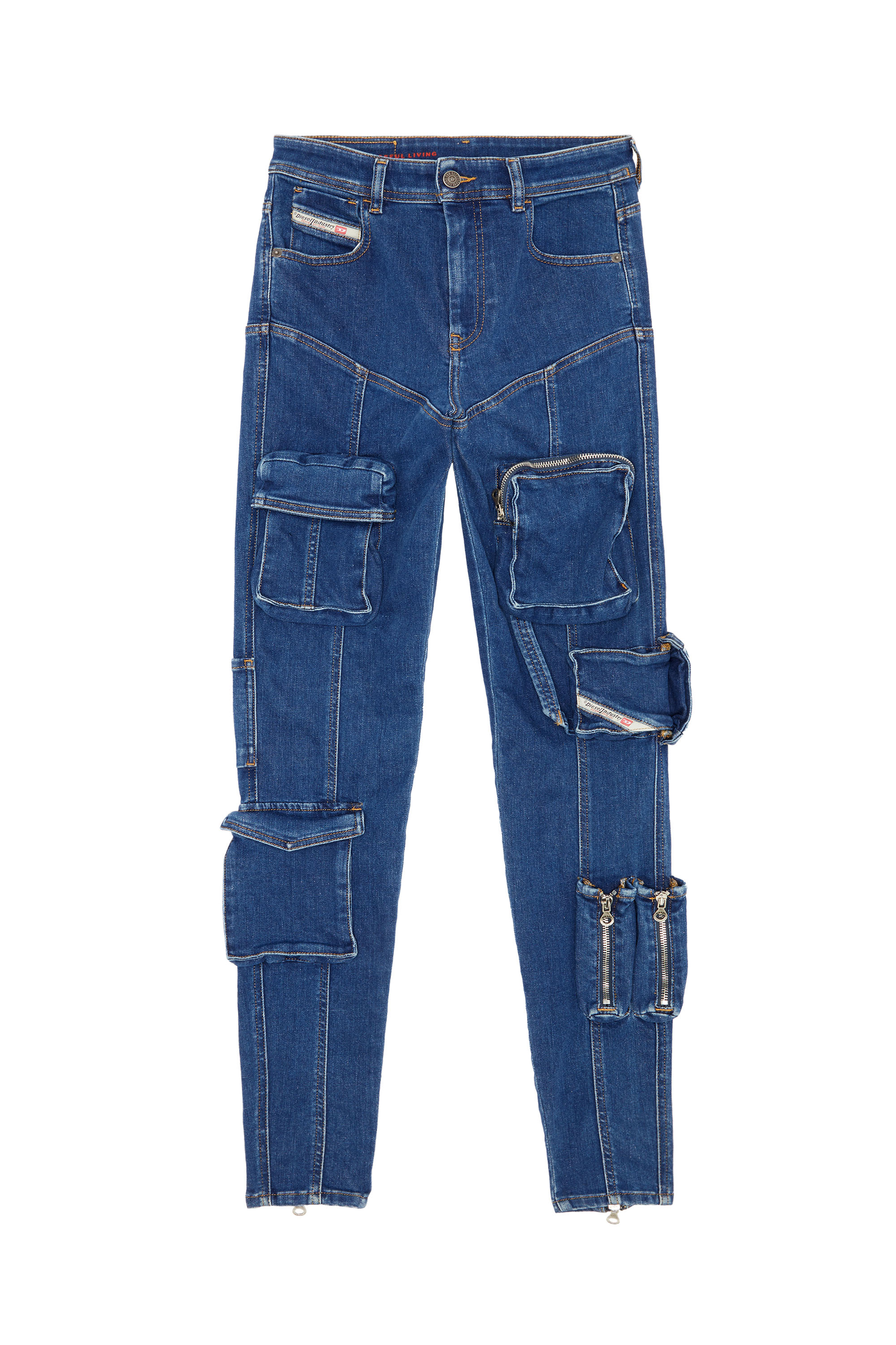 Diesel - Super skinny Jeans 1984 Slandy-High 09F28, Dark Blue - Image 3