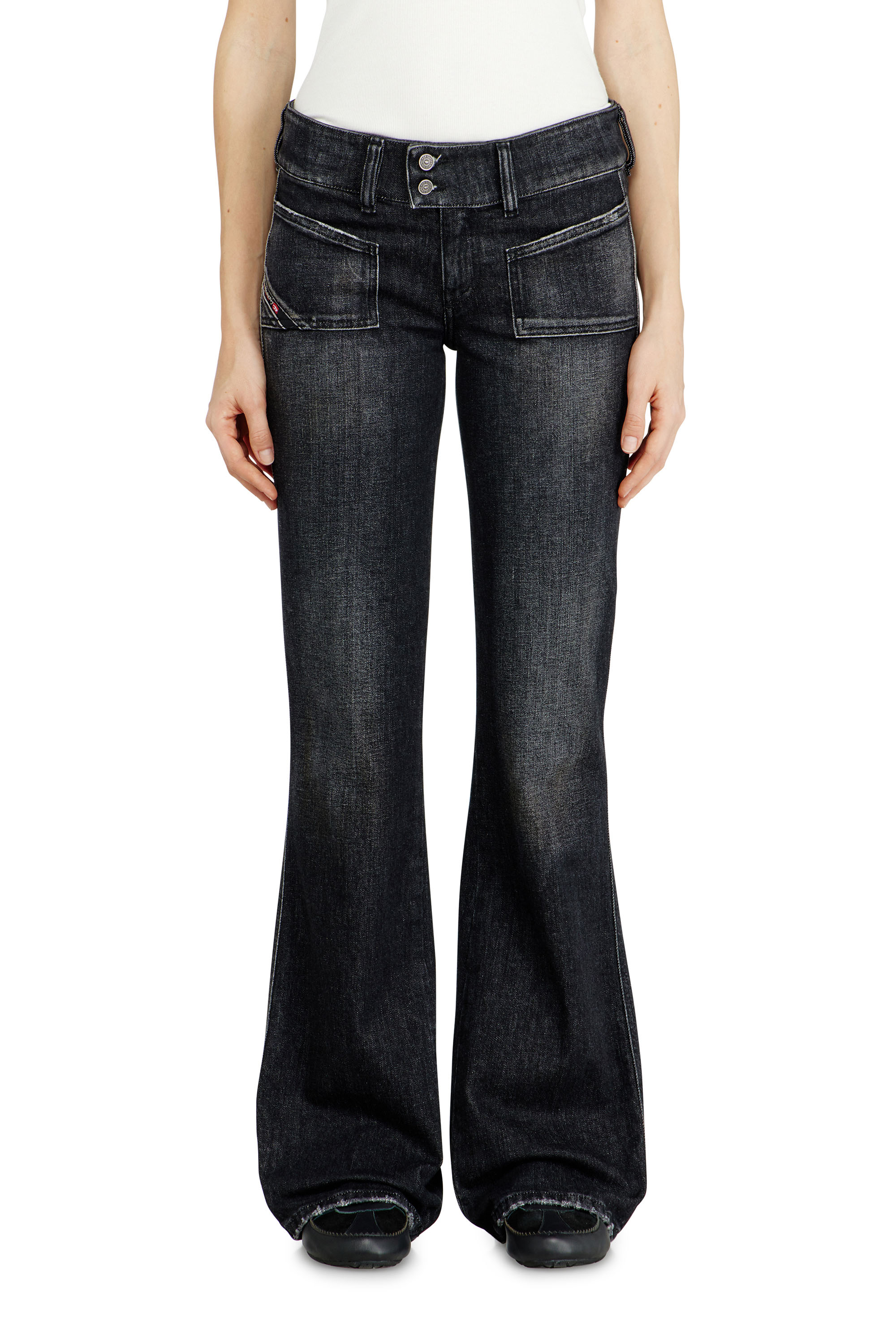 Diesel - Woman's Bootcut Jeans D-Hush 09N50, Black/Dark grey - 4