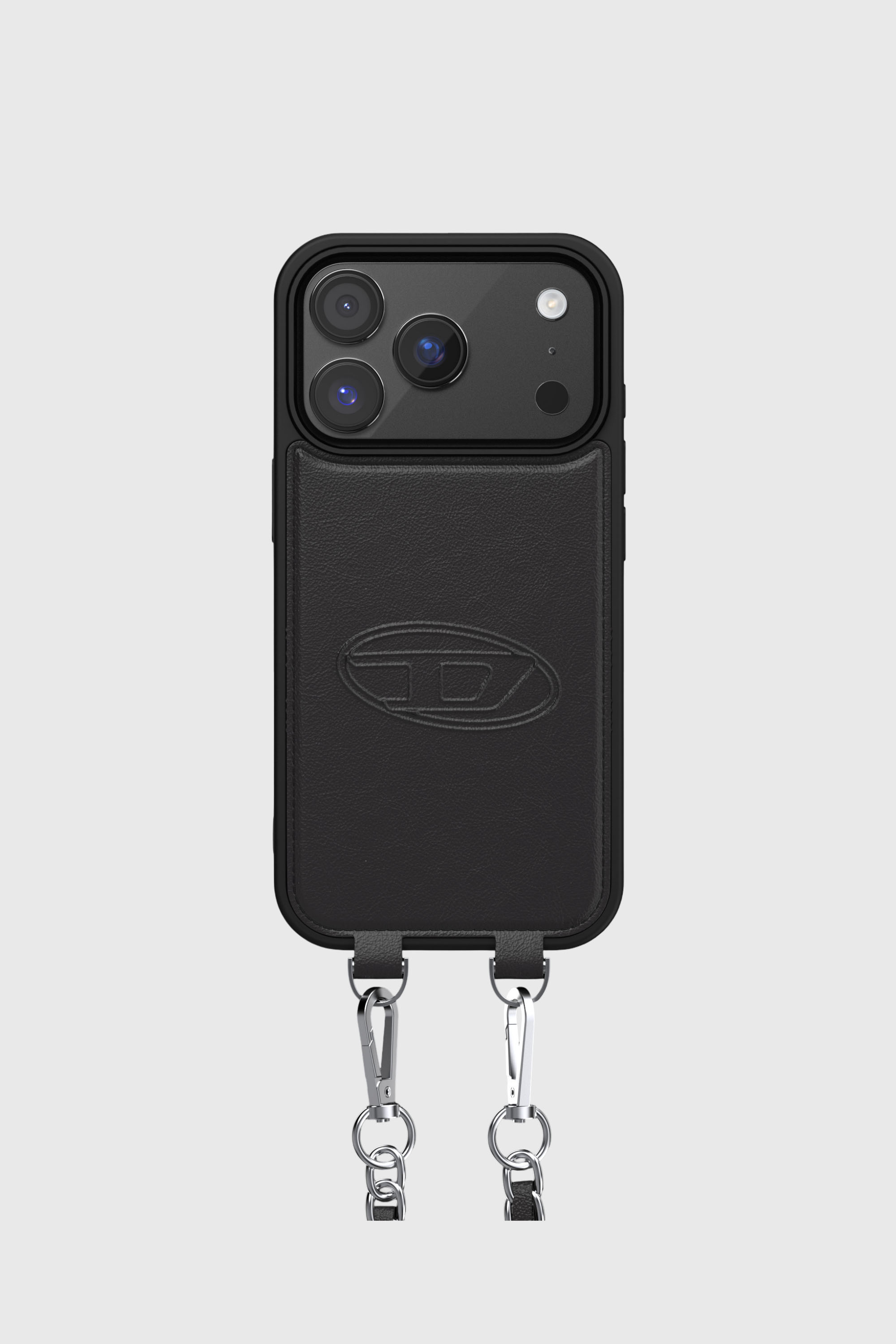 Diesel - 60662 MOULDED CASE, Unisex's Oval D case with wrist strap and MagSafe for iPhone 17 Pro in Black - 2