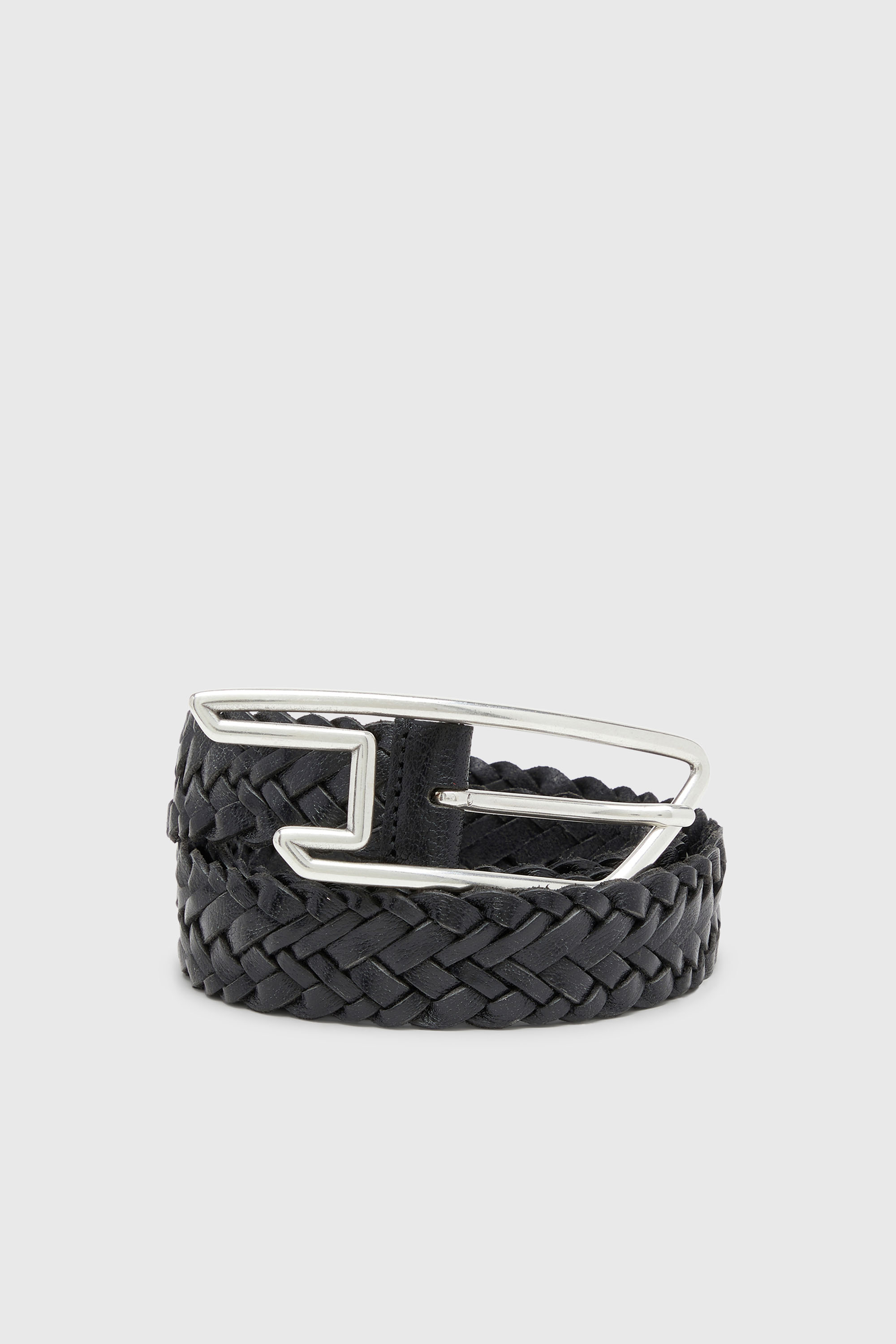 Diesel - B-D LINE 30 BRAIDERED, Unisex's 3 cm belt in braided leather in Black - 3