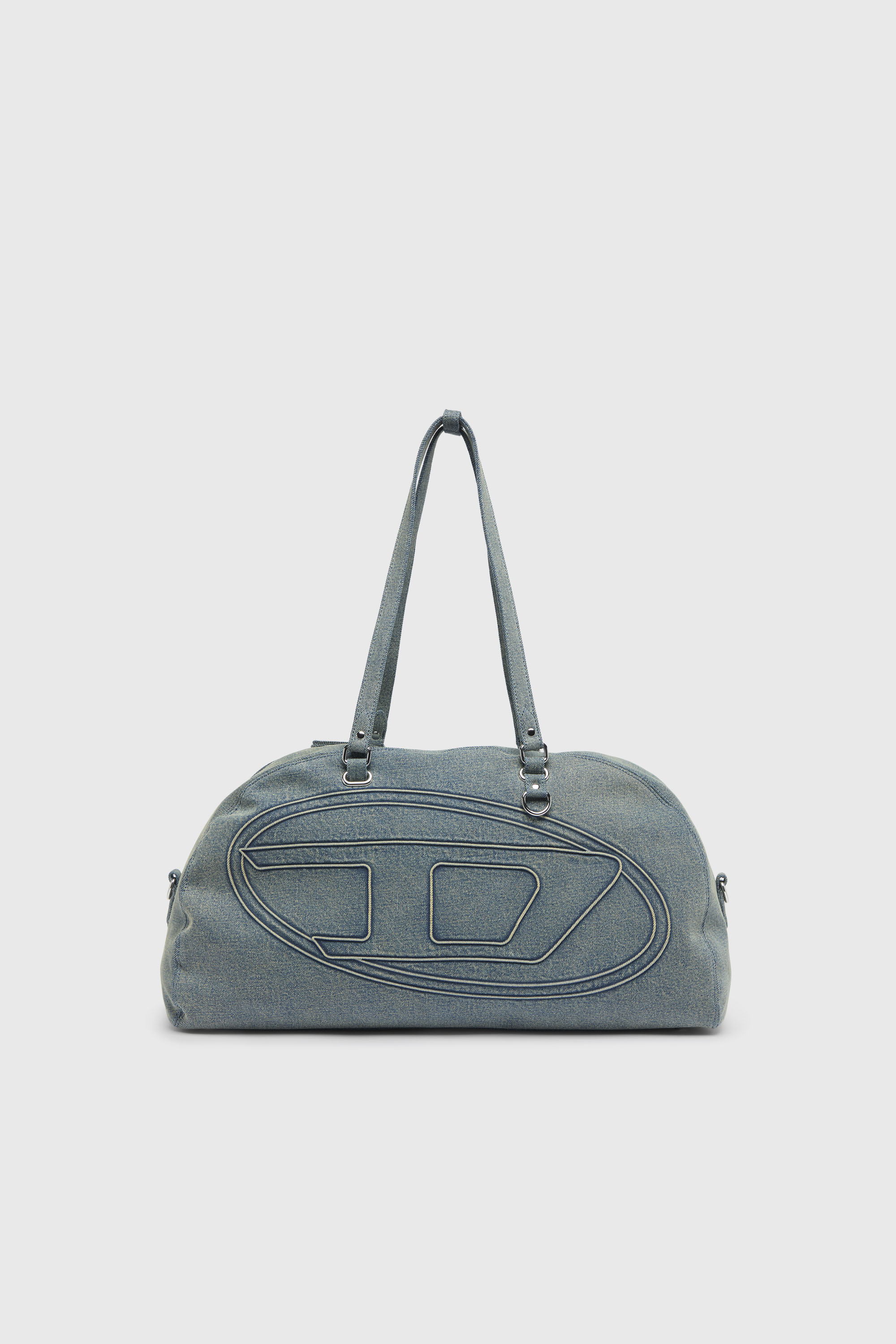 Diesel - 1DR DOME SOFT DUFFLE XL, Unisex's 1DR Dome-Duffle bag in denim with Oval D logo in Light Blue - 2