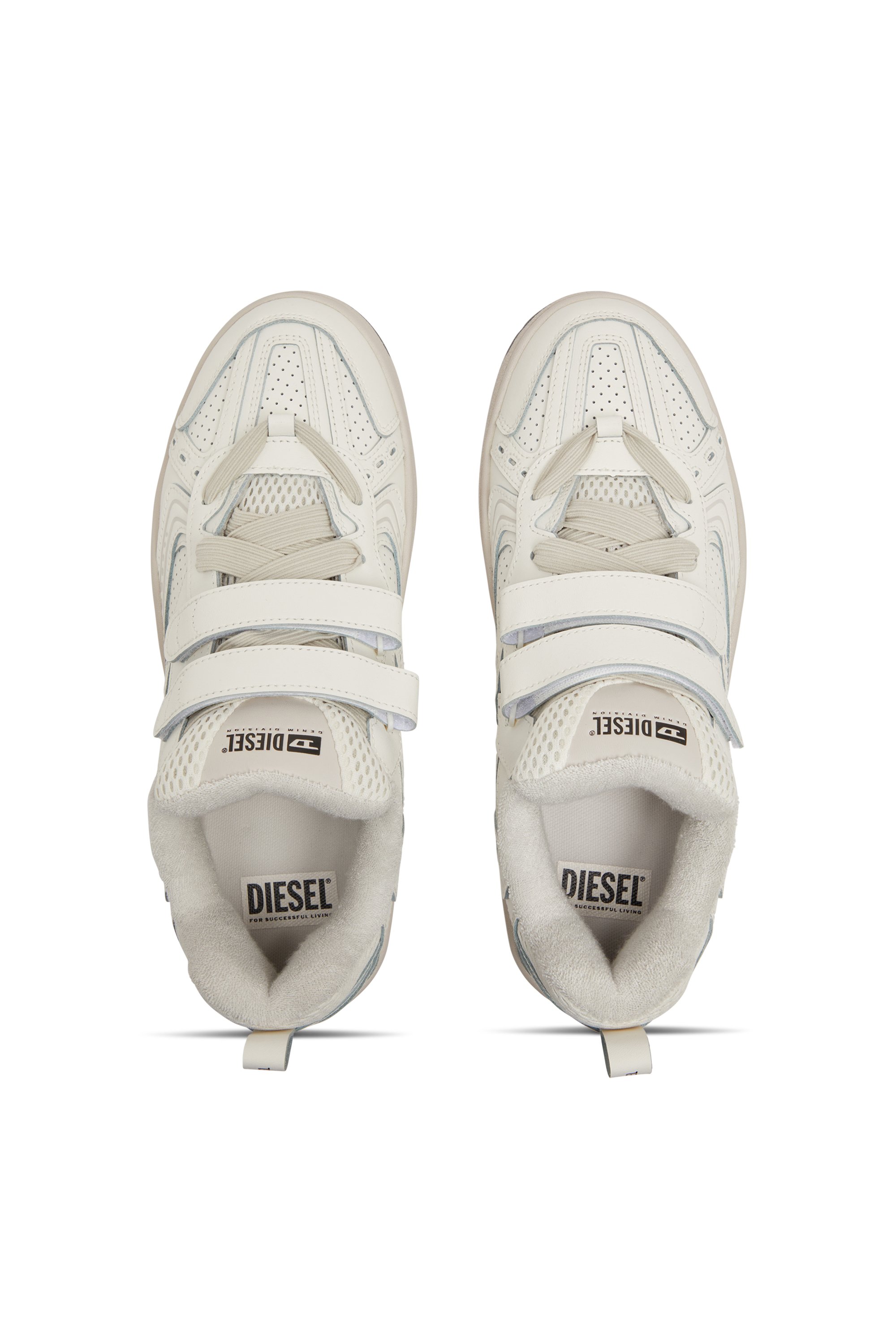 Diesel - S-UKIYO SKT, Man's S-Ukiyo-Monochrome sneaker with straps in White - 5