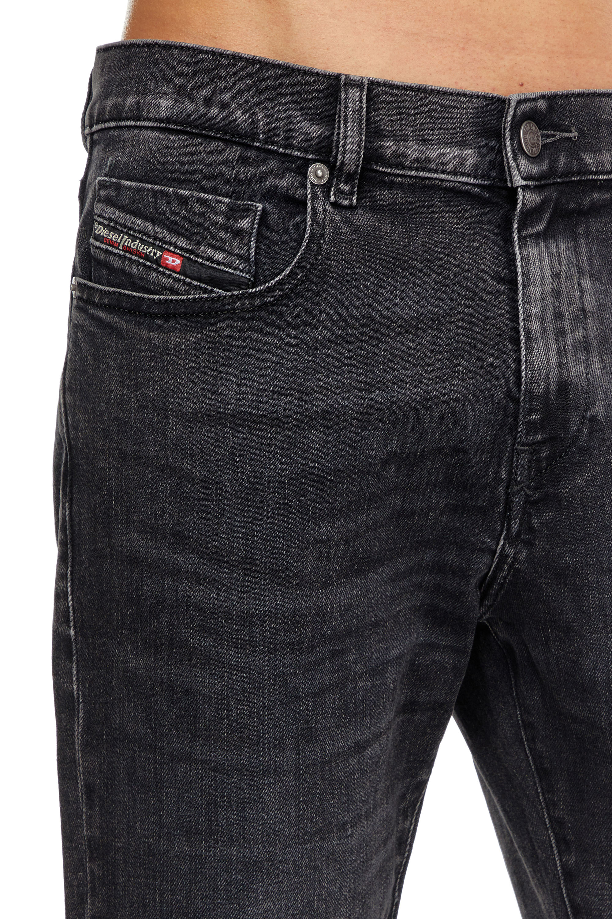 Diesel - Slim Jeans 2019 D-Strukt 09B83, Black/Dark grey - Image 5